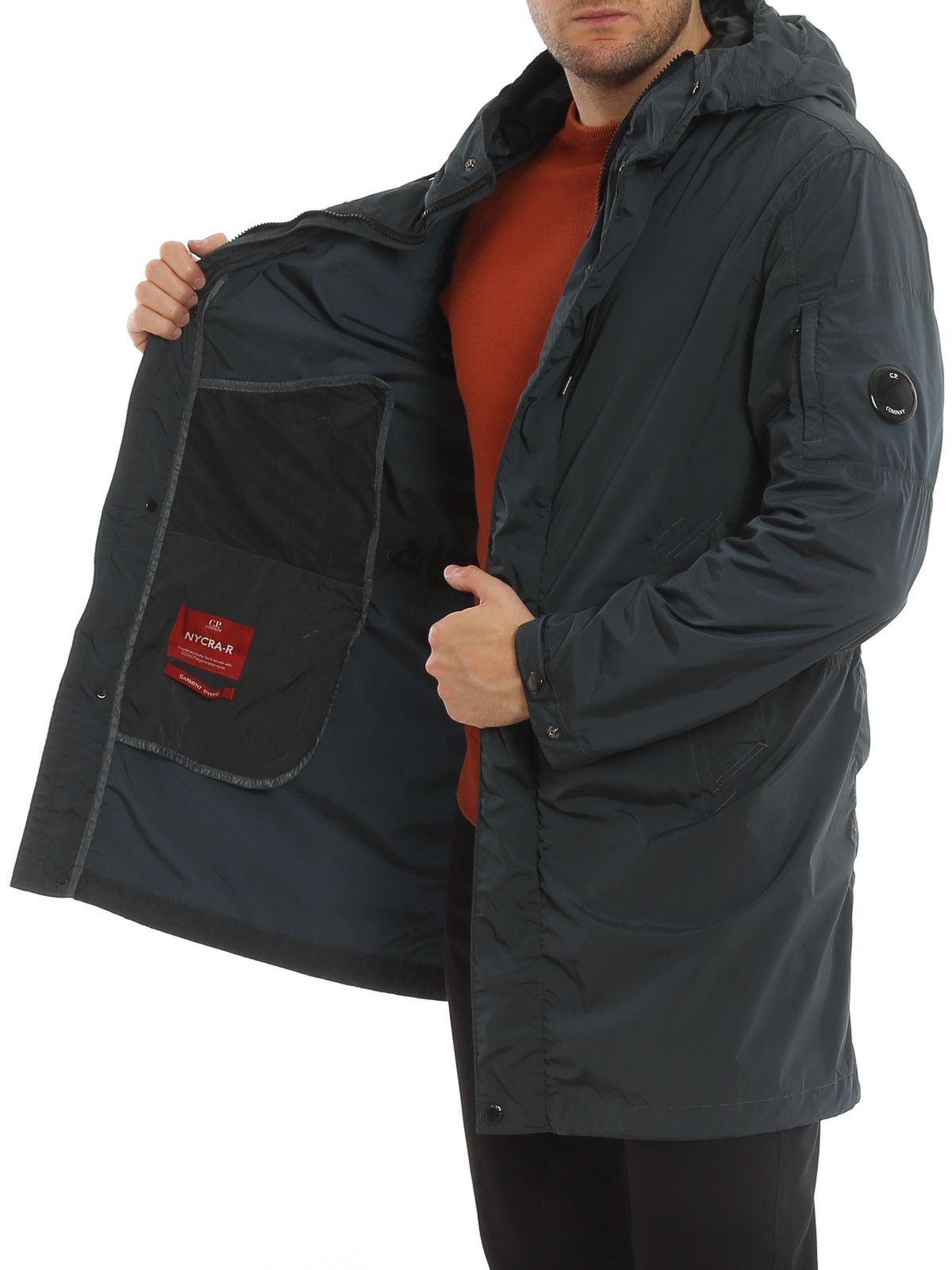 C.P. Company o1y1224 Logo Hooded Parka Jacket in Dark Blue Size US S / EU 44-46 / 1 - 5 Thumbnail