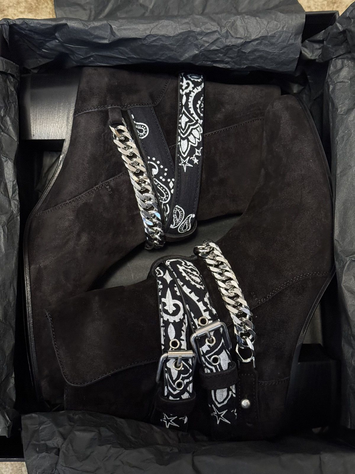 Amiri 🔥Brand New🔥Bandana Buckle Suede Boot Size US 8.5 / IT 38.5 - 1 Thumbnail