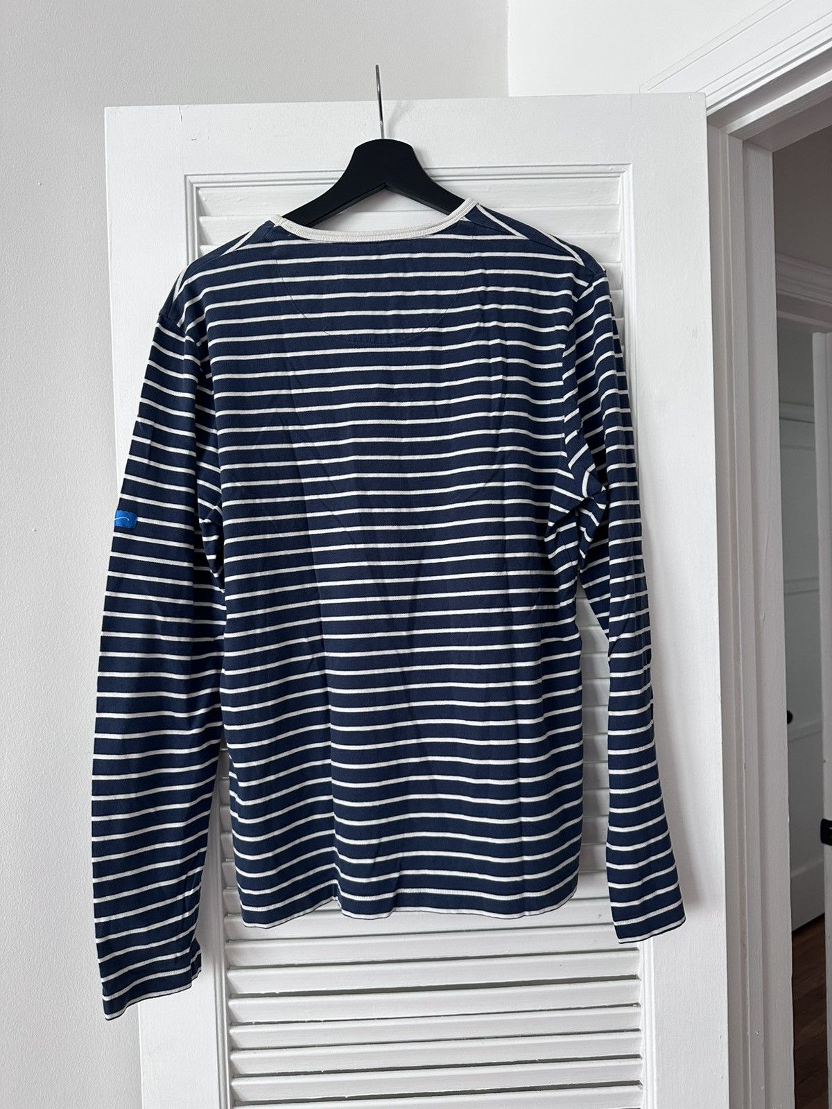 Shipley & Halmos Shipley & Halmos Navy and White Striped Long-Sleeve Crewneck Size M / US 6-8 / IT 42-44 - 4 Thumbnail