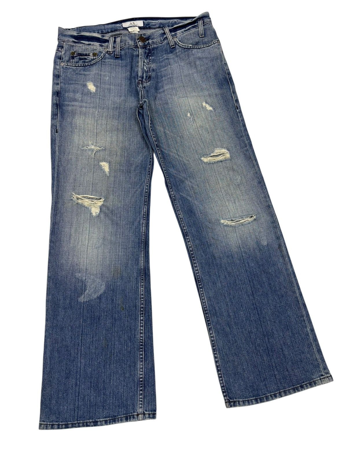 Kapital Baggy Flare Armani Exchange Distressed Denim Flare Jeans Size US 36 / EU 52 - 3 Thumbnail