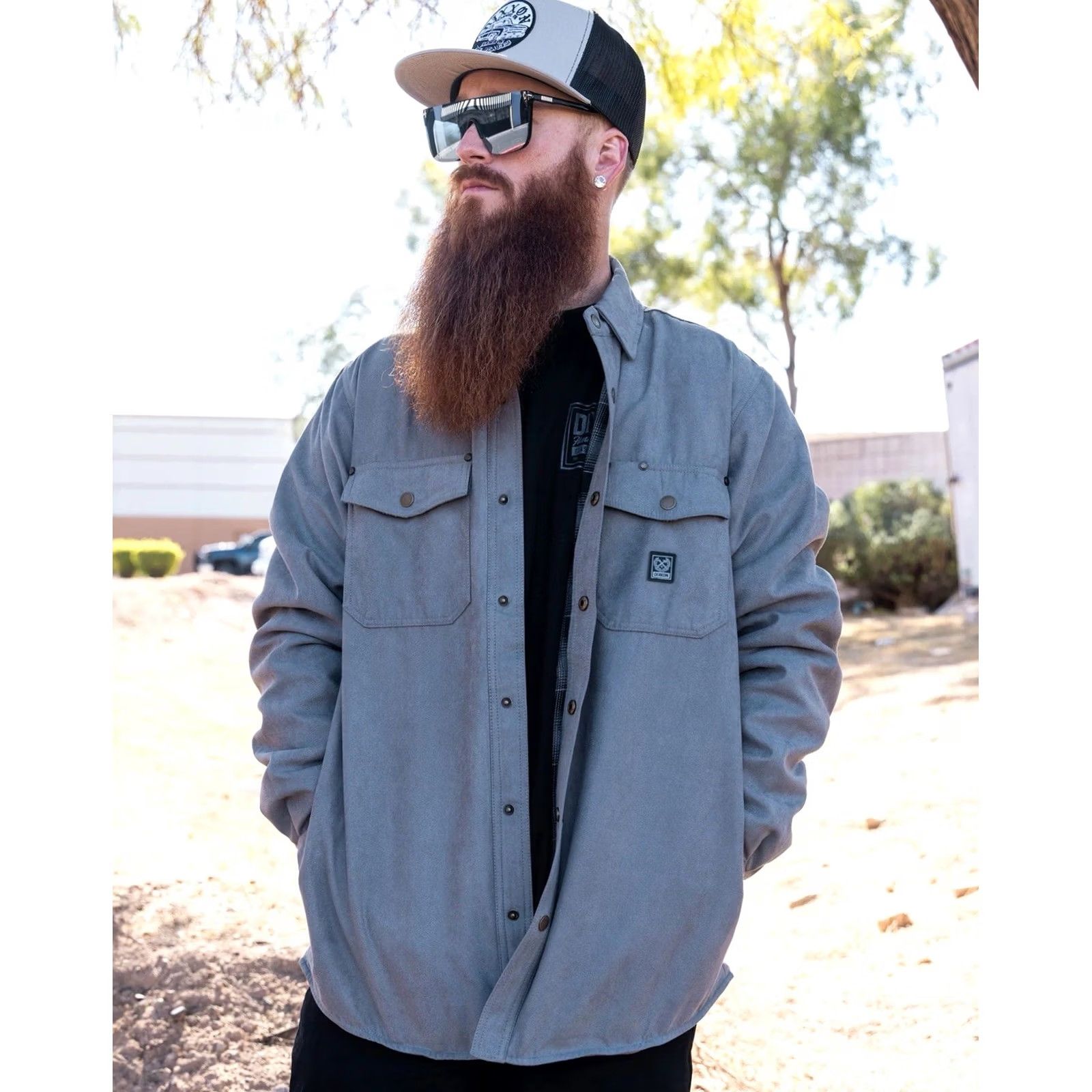 Vintage DIXXON Keystone Suede Jacket - Gray - 3XL - Faux Suede Flannel Lined - Western - Regular Fit - Jacket Size US XXL / EU 58 / 5 - 2 Thumbnail