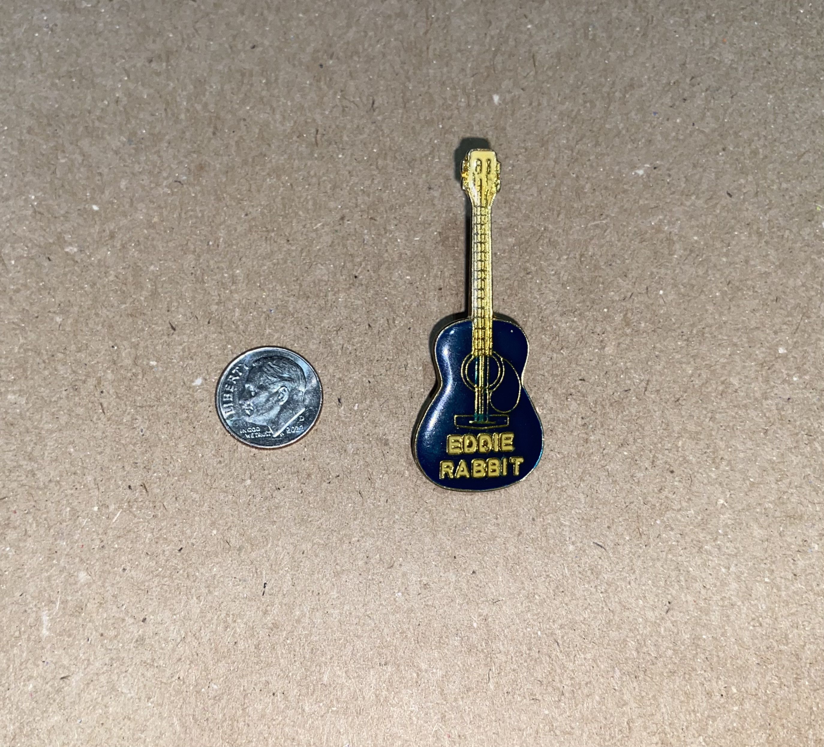 Vintage Eddie Rabbit rabbitt GUITAR Enamel Pin Brooch Country Music Size ONE SIZE - 4 Thumbnail