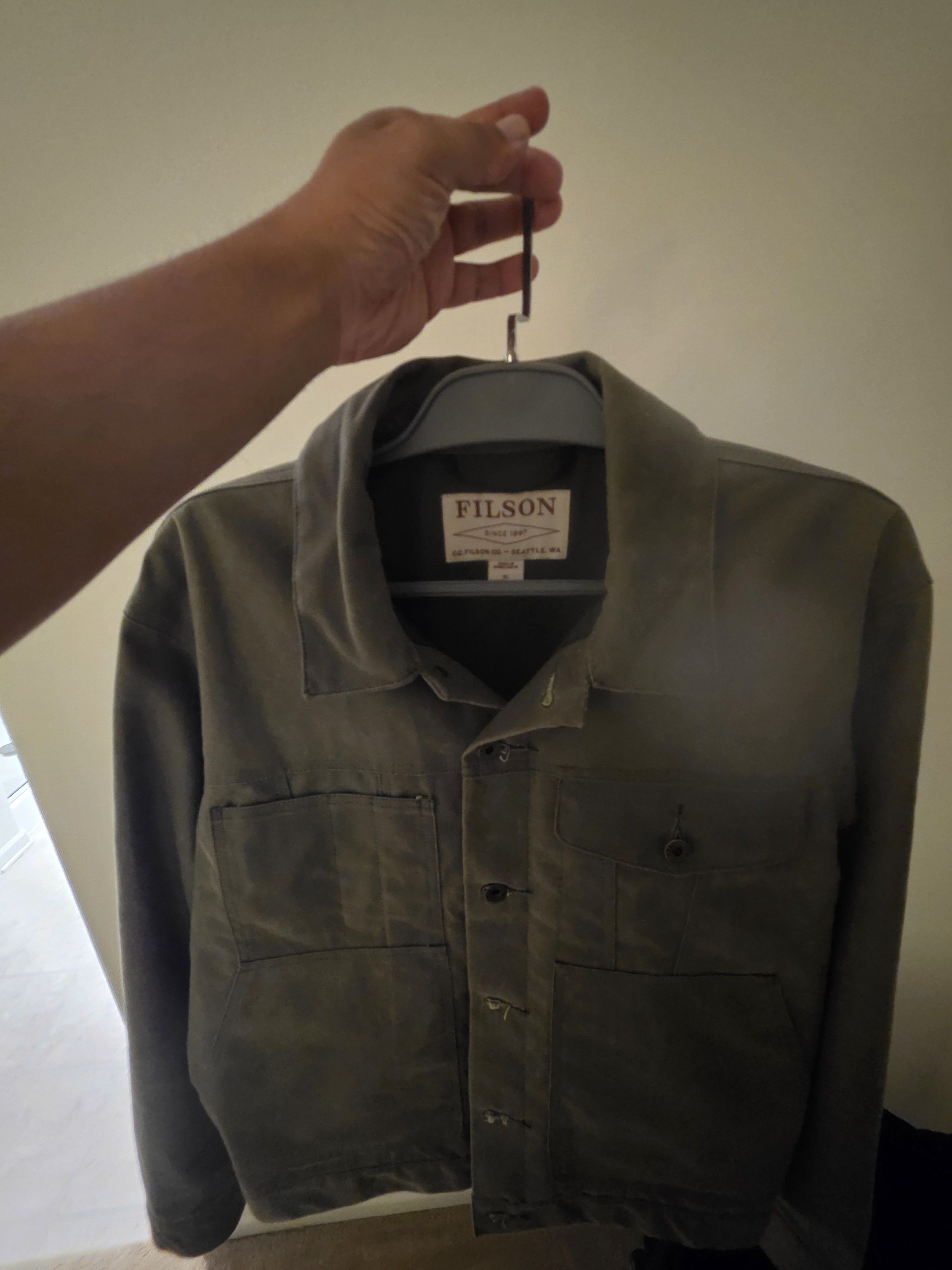 Filson Tin Cloth Short Lined Cruiser Jacket Size US XL / EU 56 / 4 - 1 Thumbnail
