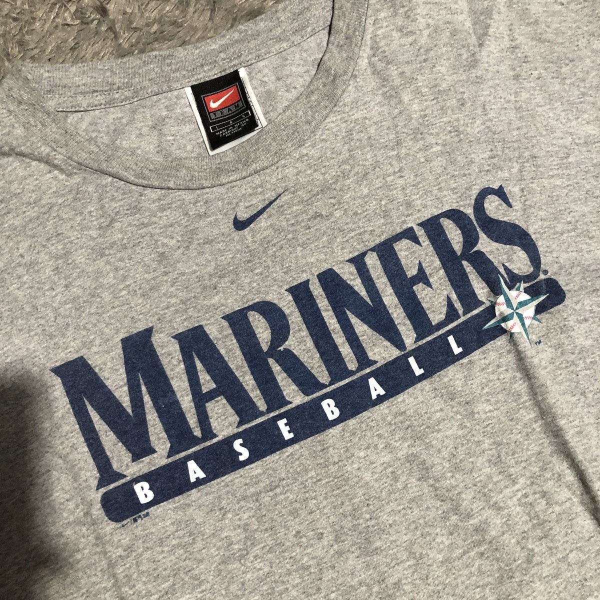 MLB × Nike × Vintage Vtg 90’ NIKE MLB MARINERS CENTER LOGO TSHIRT Size US XL / EU 56 / 4 - 3 Thumbnail