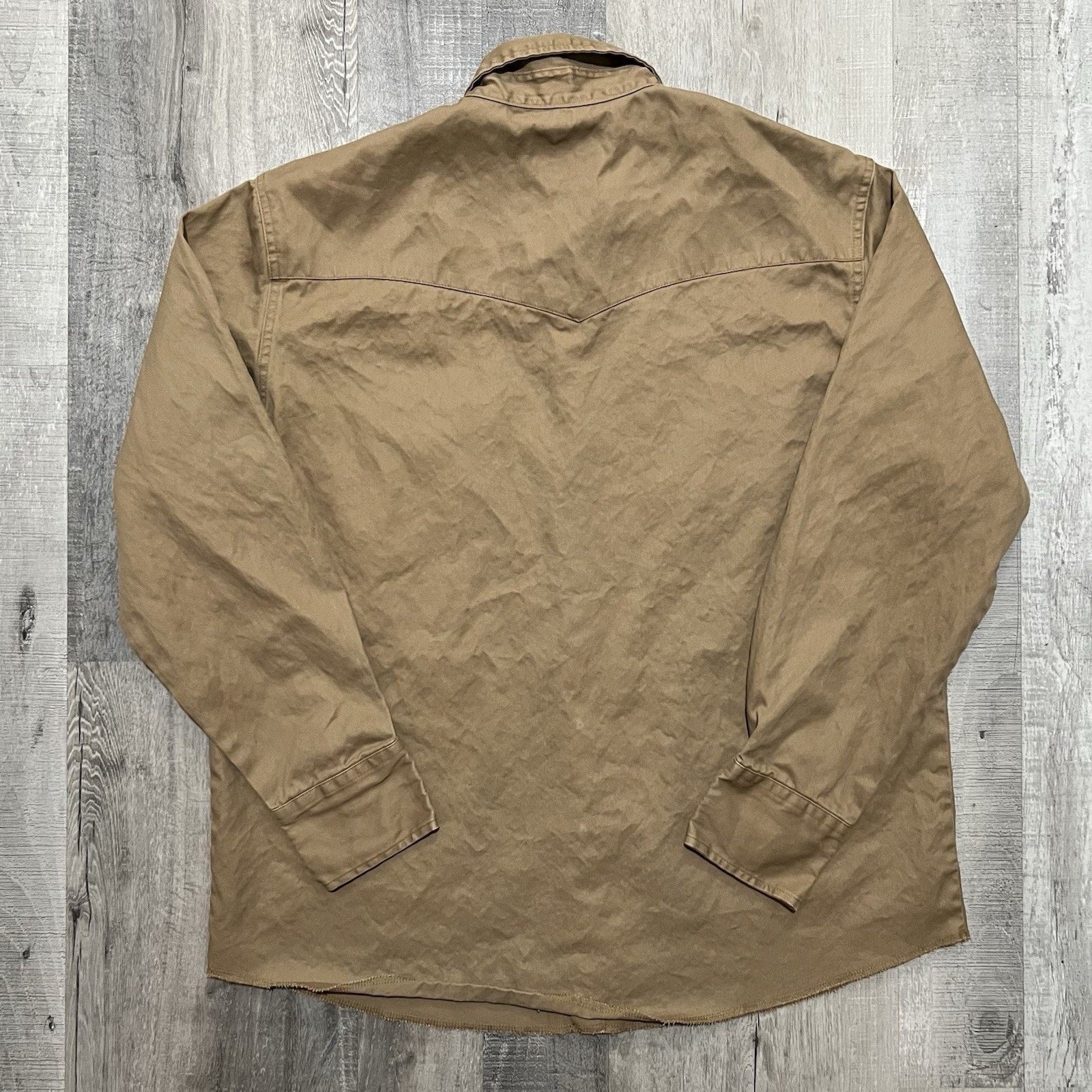 Wrangler VTG Wrangler Brushpopper Heavy Twill Pearl Snap Shirt XL Size US XL / EU 56 / 4 - 2 Thumbnail