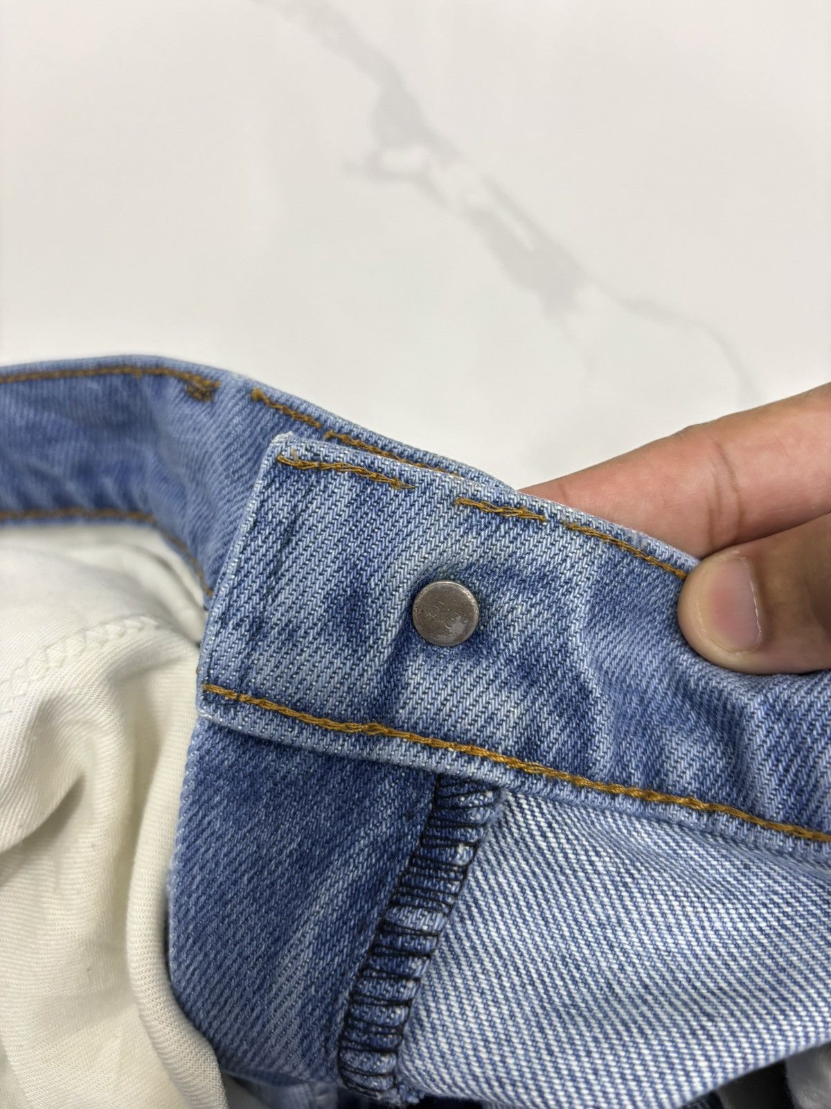 Kapital RARE VINTAGE LEVIS 505 ORANGE TAB HAND PAINTED BAGGY JEANS Size US 34 / EU 50 - 12 Thumbnail