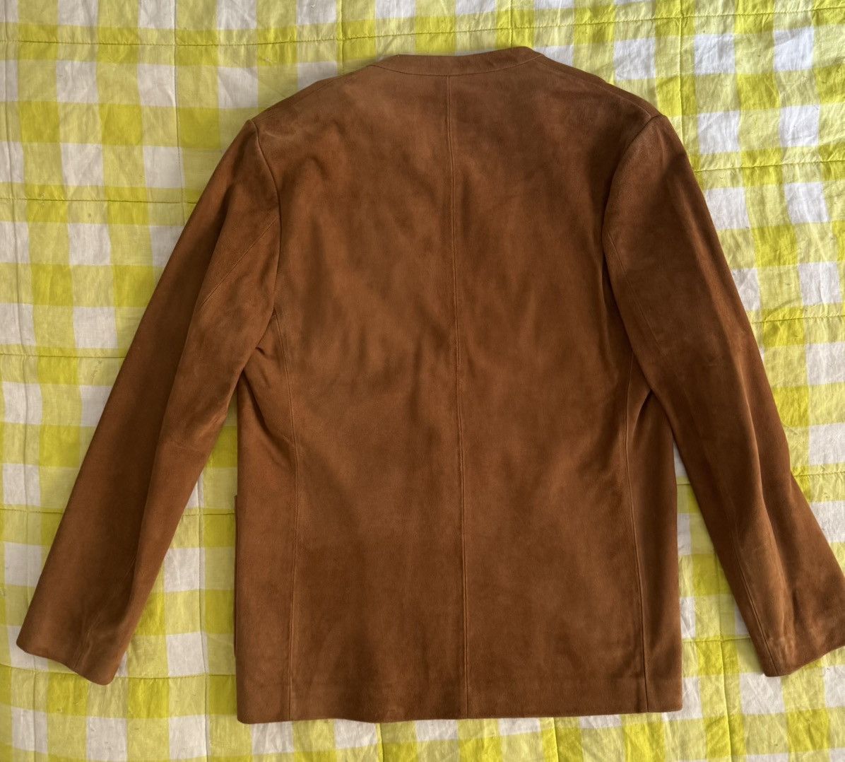 Beams Japan Beams Made in Italy Collarless Suede Jacket 42 XS NWT Size US XS / EU 42 / 0 - 16 Thumbnail