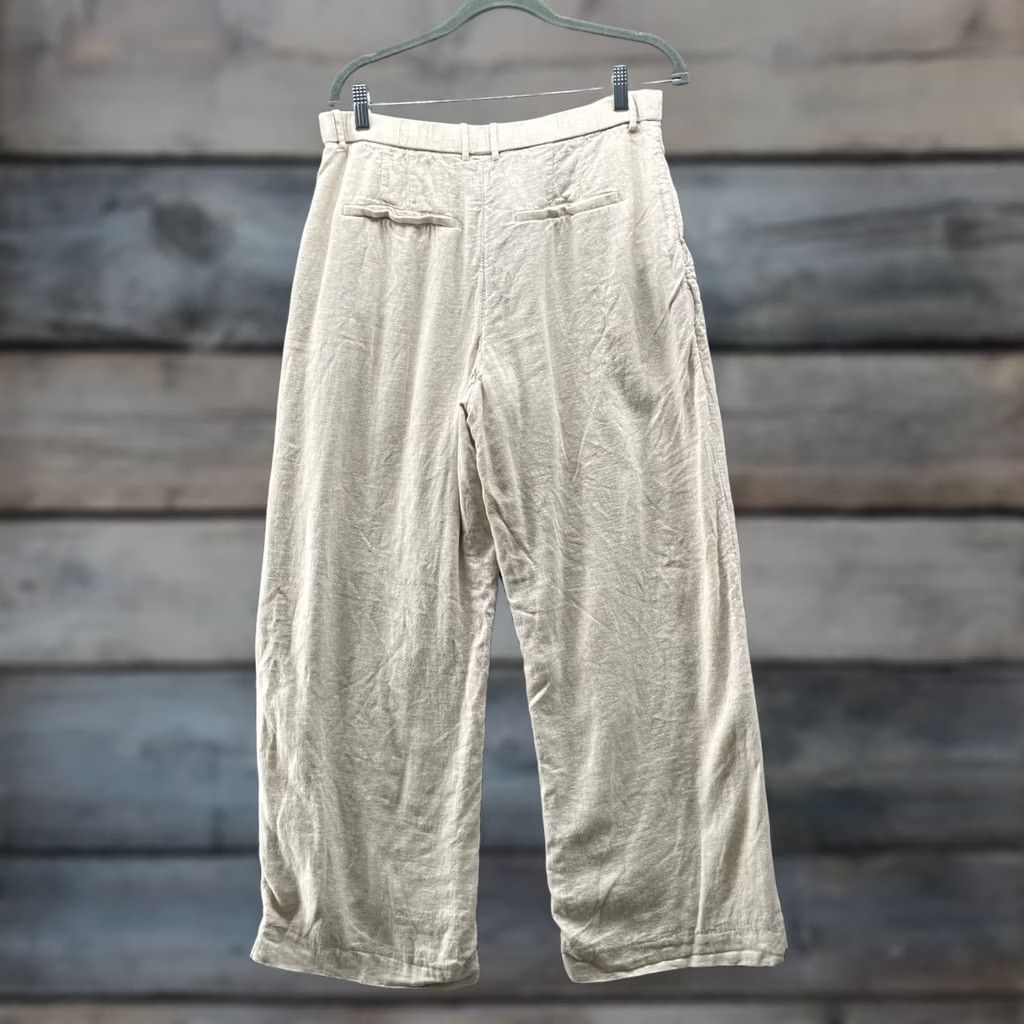 Abercrombie & Fitch Abercrombie & Fitch Curve Wide Leg Linen Blend Dress Pants Womens 30 Beige Wide-Leg Front Pockets Stretch Comfortable High Rise Review: 10 / 20 Size 30" / US 8 / IT 44 - 1 Thumbnail