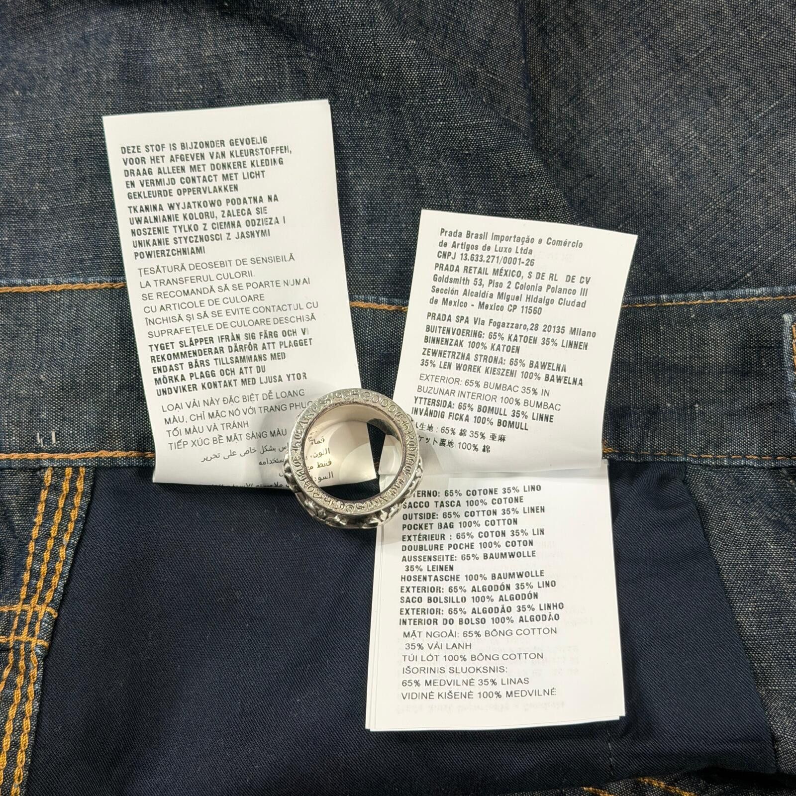Prada Prada Chambray Denim Bermuda Shorts Size US 33 - 8 Thumbnail