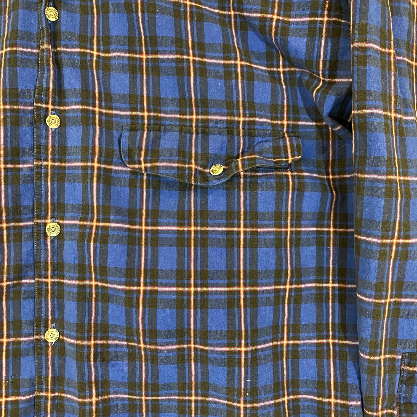 Vintage World Island Shirt Men Large Blue Black Plaid Button-Down Pocket Western Fishing Shirt Size US L / EU 52-54 / 3 - 5 Thumbnail