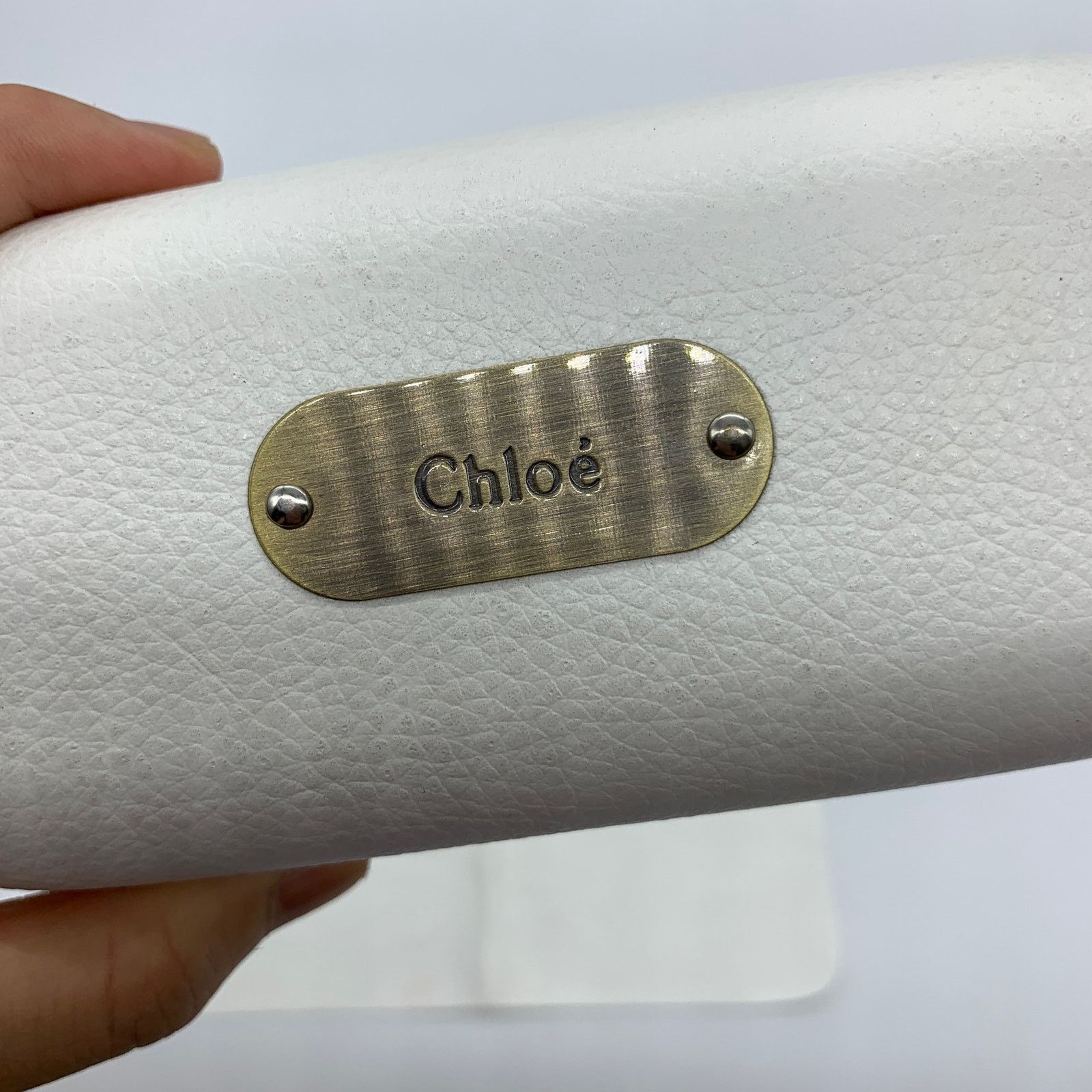Chloe Chloe Sunglasses Hard Case Ivory Leather Size ONE SIZE - 12 Thumbnail
