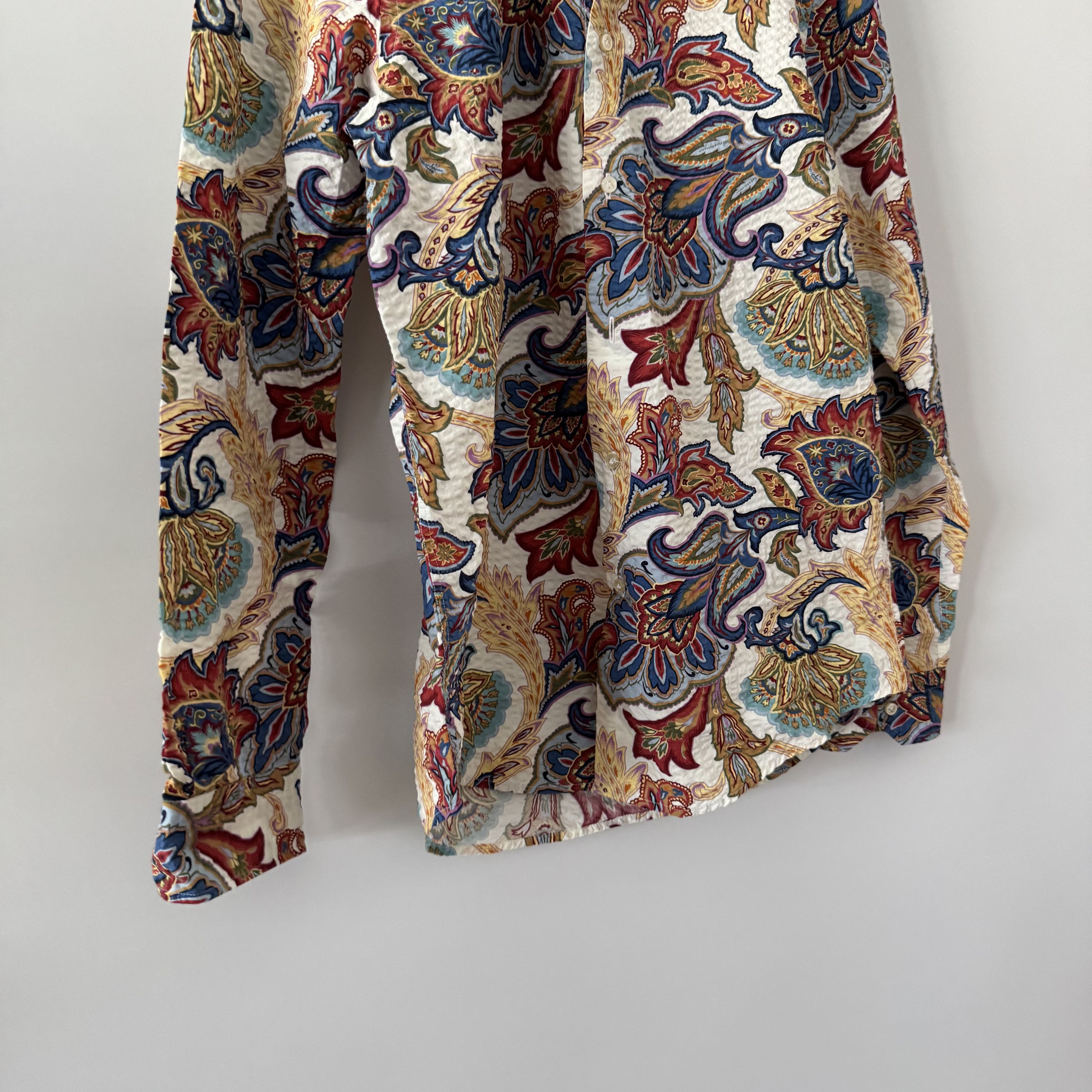 Brian Dales Men's Brian Dales Designer Italy Paisley Waffle Shirt Size US M / EU 48-50 / 2 - 9 Thumbnail