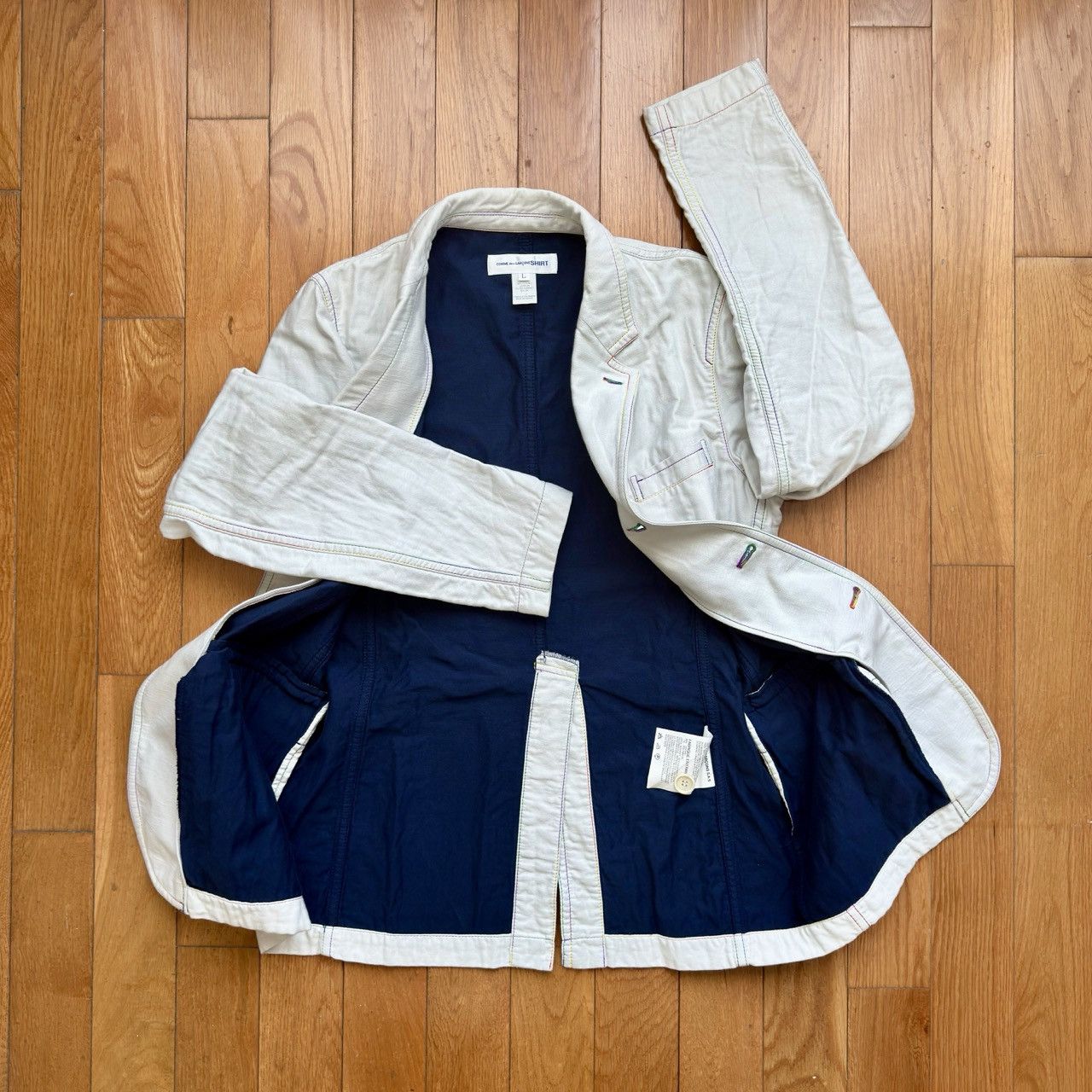 Comme des Garcons Comme des Garcons Cotton Blazer / Chore Jacket Size 38R - 2 Thumbnail