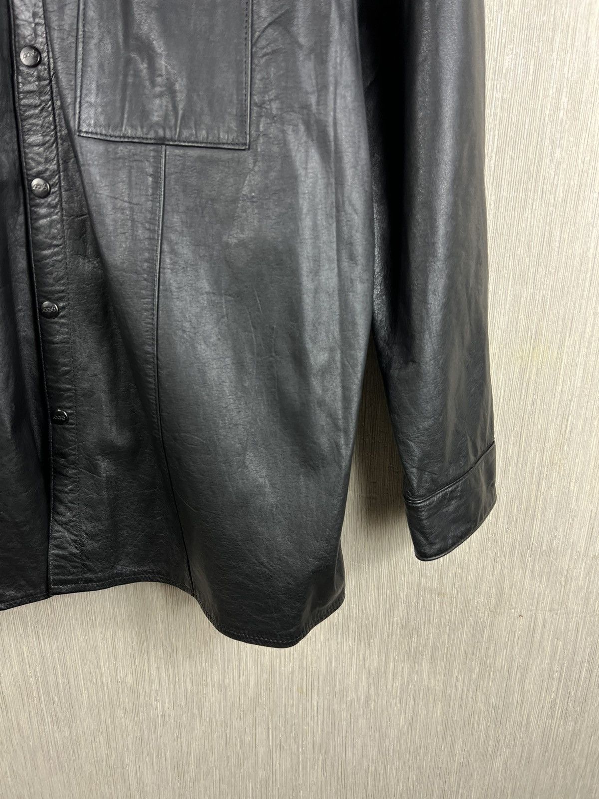 Guidi Vintage 90s avant garde leather shirt button up with pocket Size US M / EU 48-50 / 2 - 10 Thumbnail