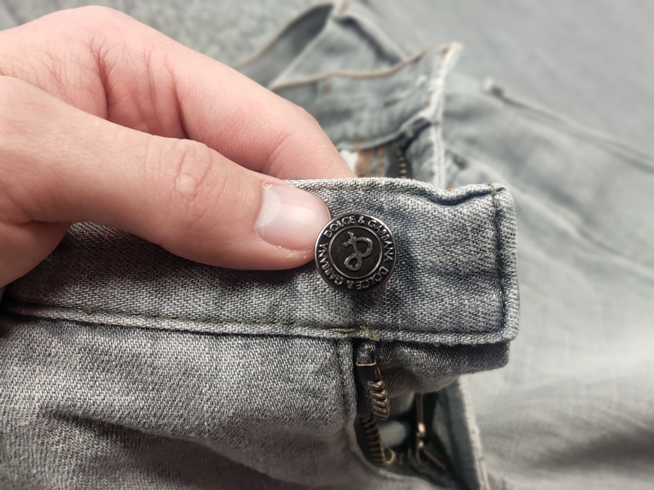 Vintage Dolce & Gabbana Work Project Faded Gray Denim Jeans