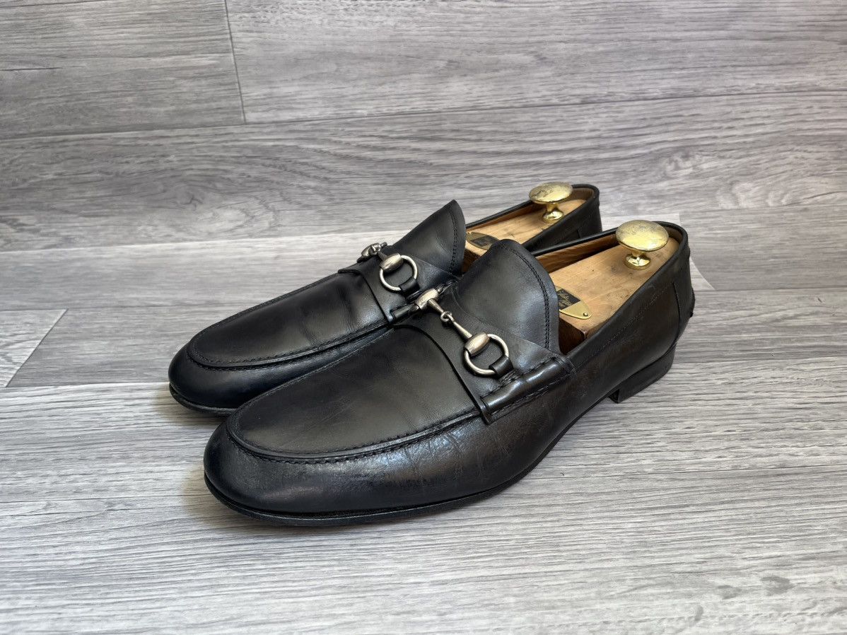 Gucci Gucci horsebit black leather loafers sz uk 9.5 Size US 10.5 / EU 43-44 - 5 Thumbnail