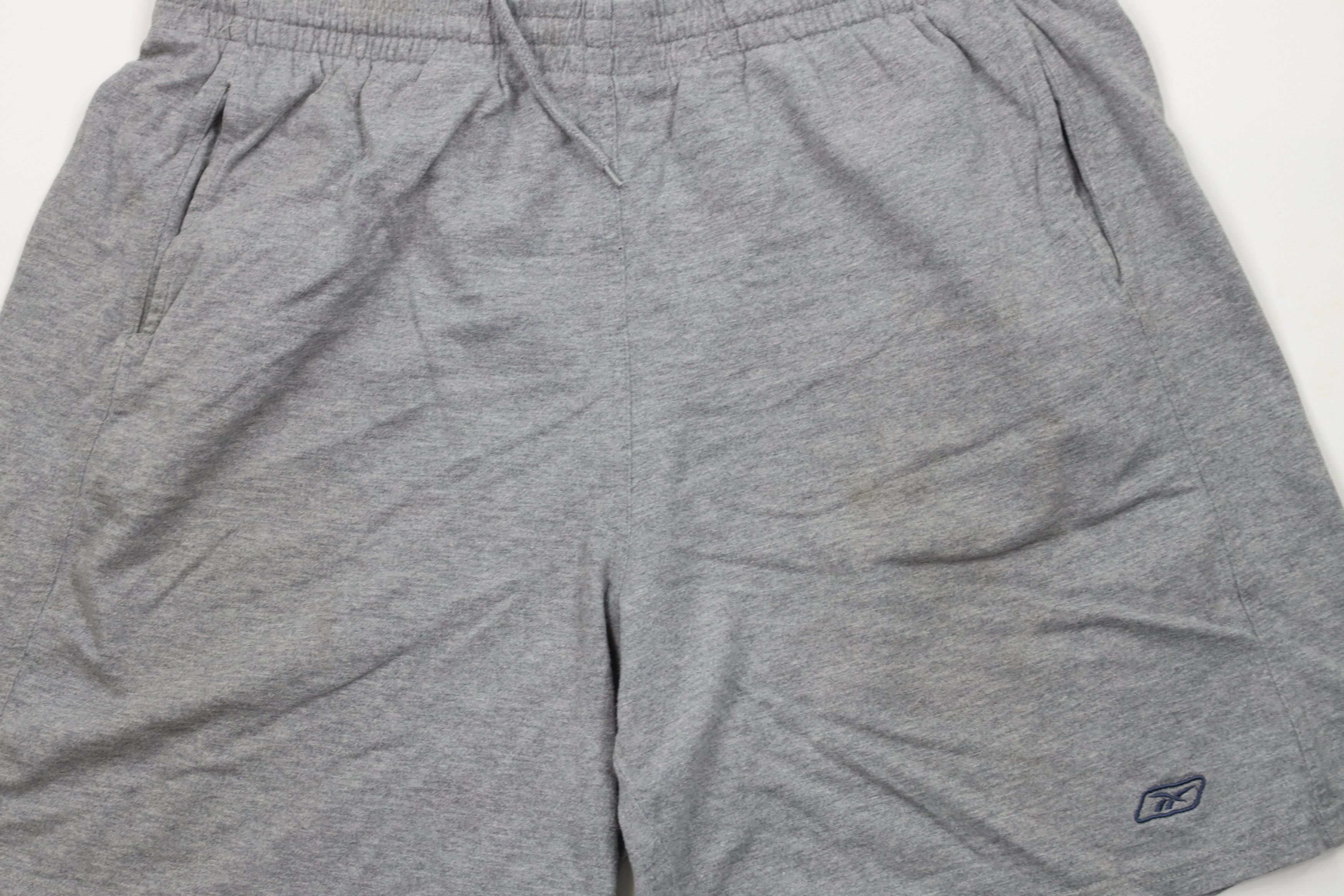 Reebok × Vintage Vintage 90s Reebok Logo Above Knee Shorts Heather Gray Size US 38 / EU 54 - 3 Thumbnail