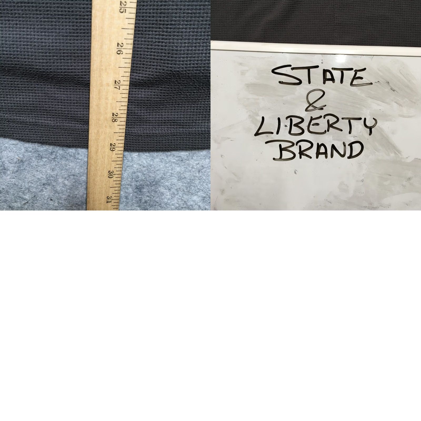 Vintage State & Liberty Brand Hoodie Mens Large Gray Lightweight Thermal Zip Pockets V-Neck Spring/Fall Regular Fit Size US L / EU 52-54 / 3 - 9 Thumbnail