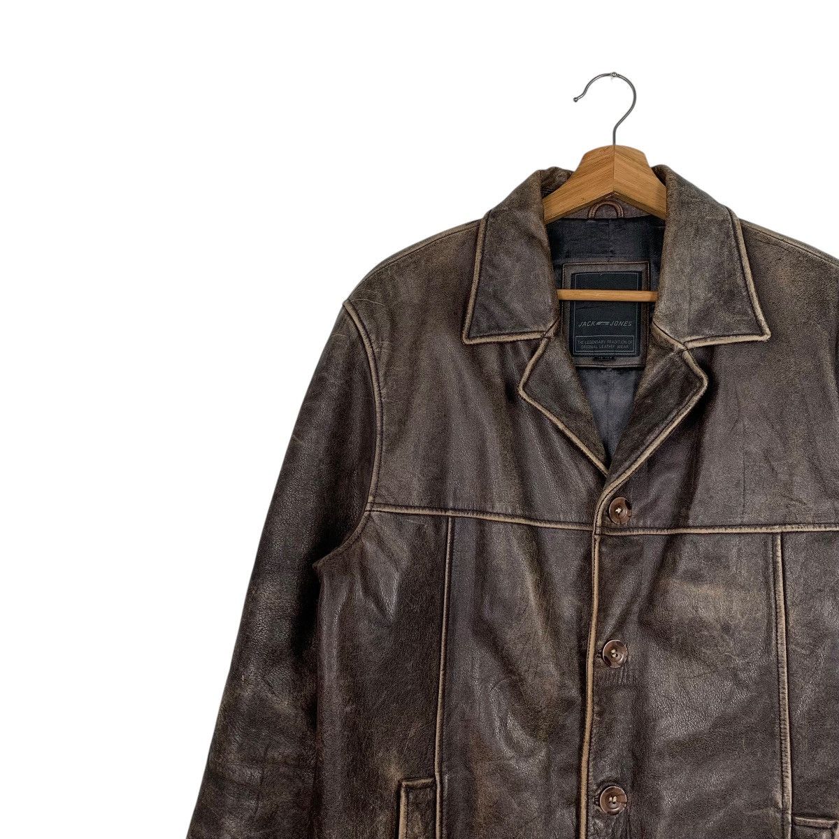 Japanese Brand Vintage Jack And Jones Leather Jacket Size US M / EU 48-50 / 2 - 6 Thumbnail