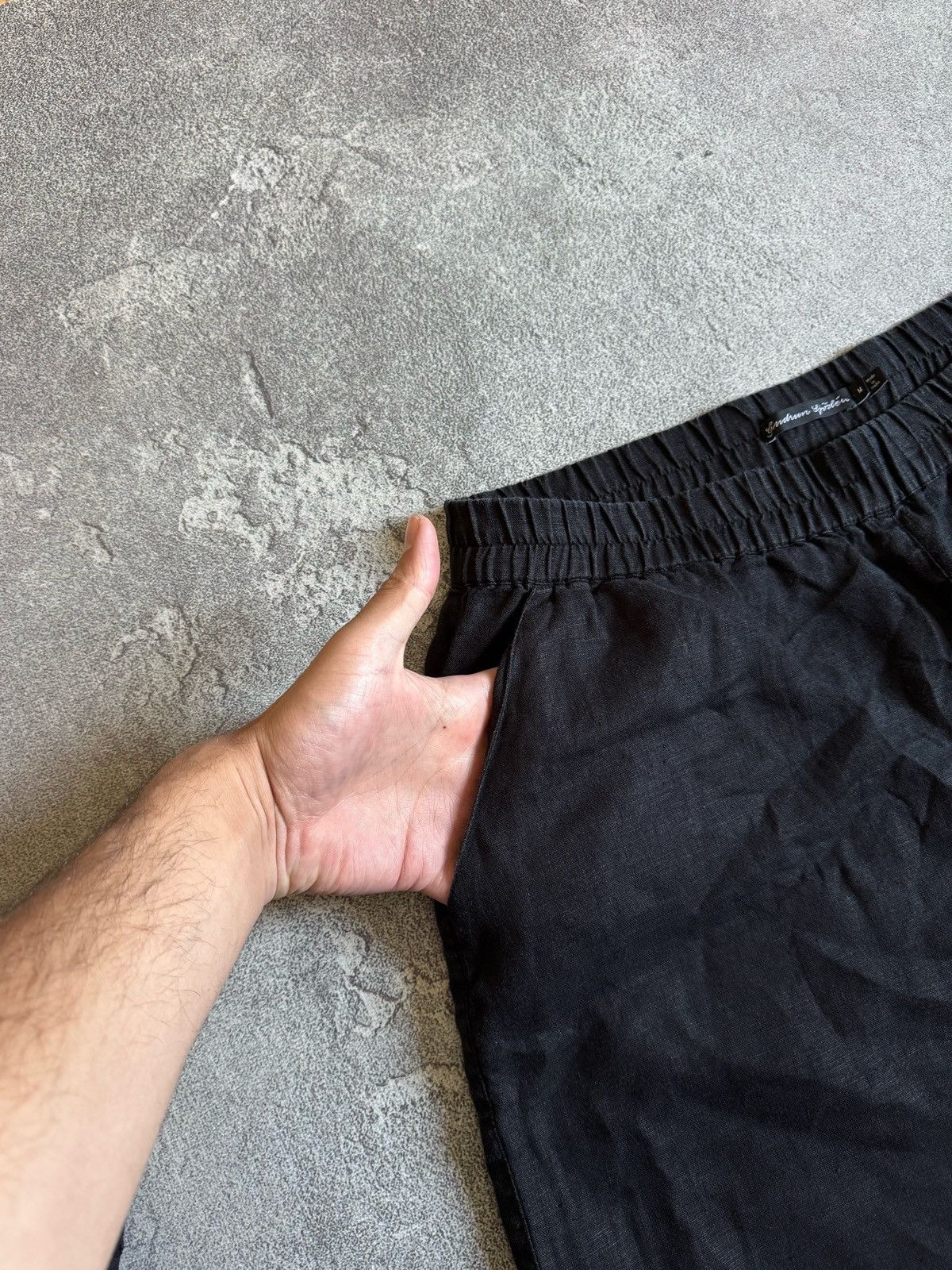 Gudrun Sjoden Gudrun Sjoden Harem Linen Pants Black Hippie Chinos Joggers Size 27" / US 4 / IT 40 - 4 Thumbnail