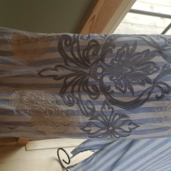 Designer Andree Embroidered Throughout Tasseled Vneck Long Sleeve Sz. Size XL / US 12-14 / IT 48-50 - 7 Thumbnail