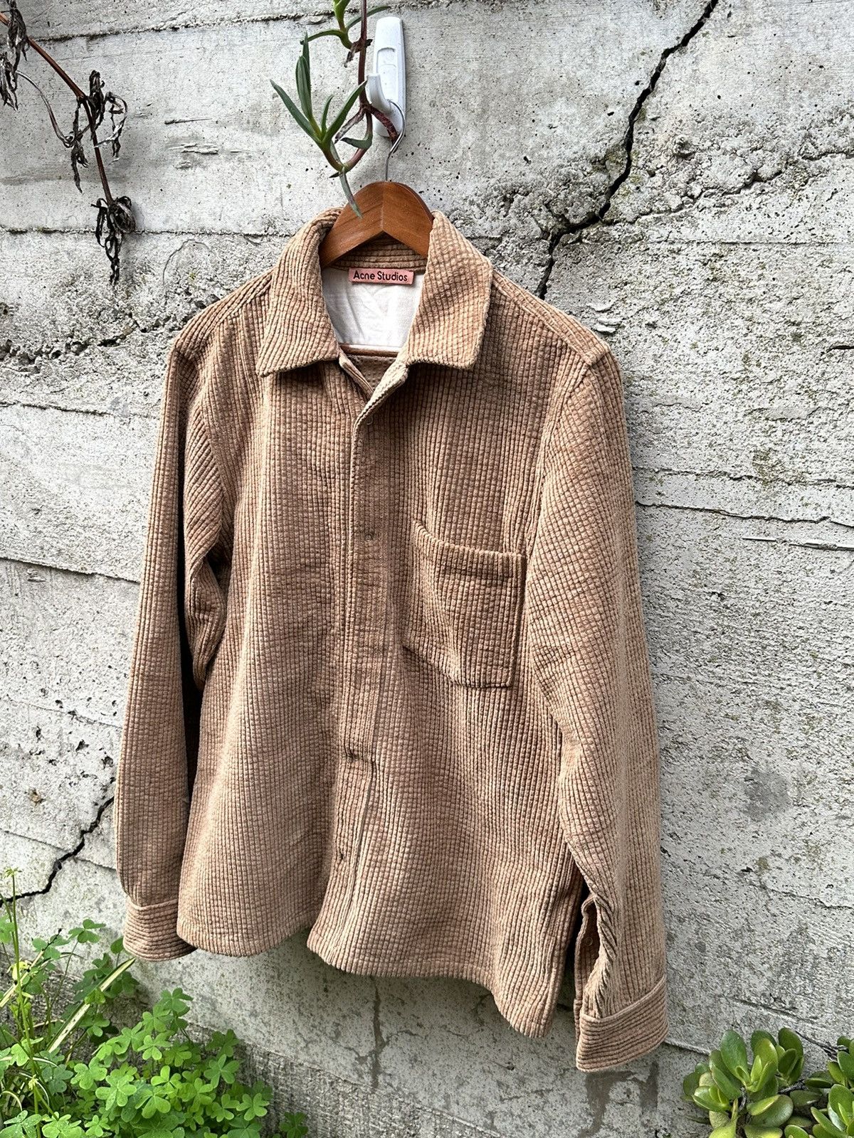 image of Grail Acne Studios Textured Shacket Shirt, Men's (Size Medium)