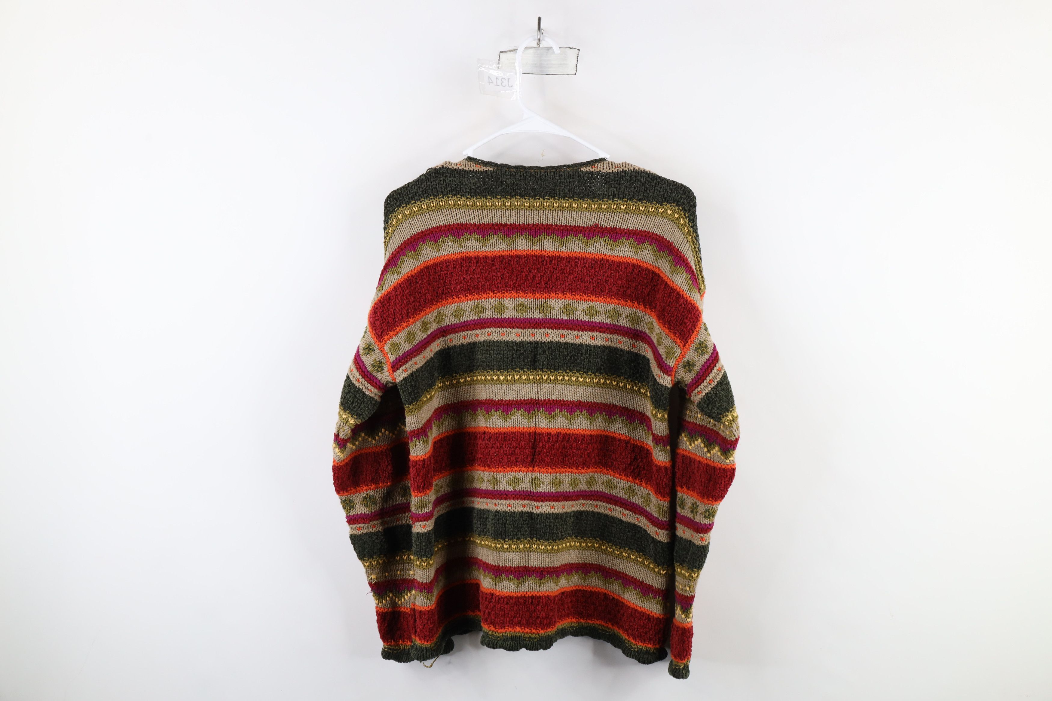 Vintage Vintage 90s Streetwear Fair Isle Knit Cardigan Sweater Size S / US 4 / IT 40 - 11 Thumbnail