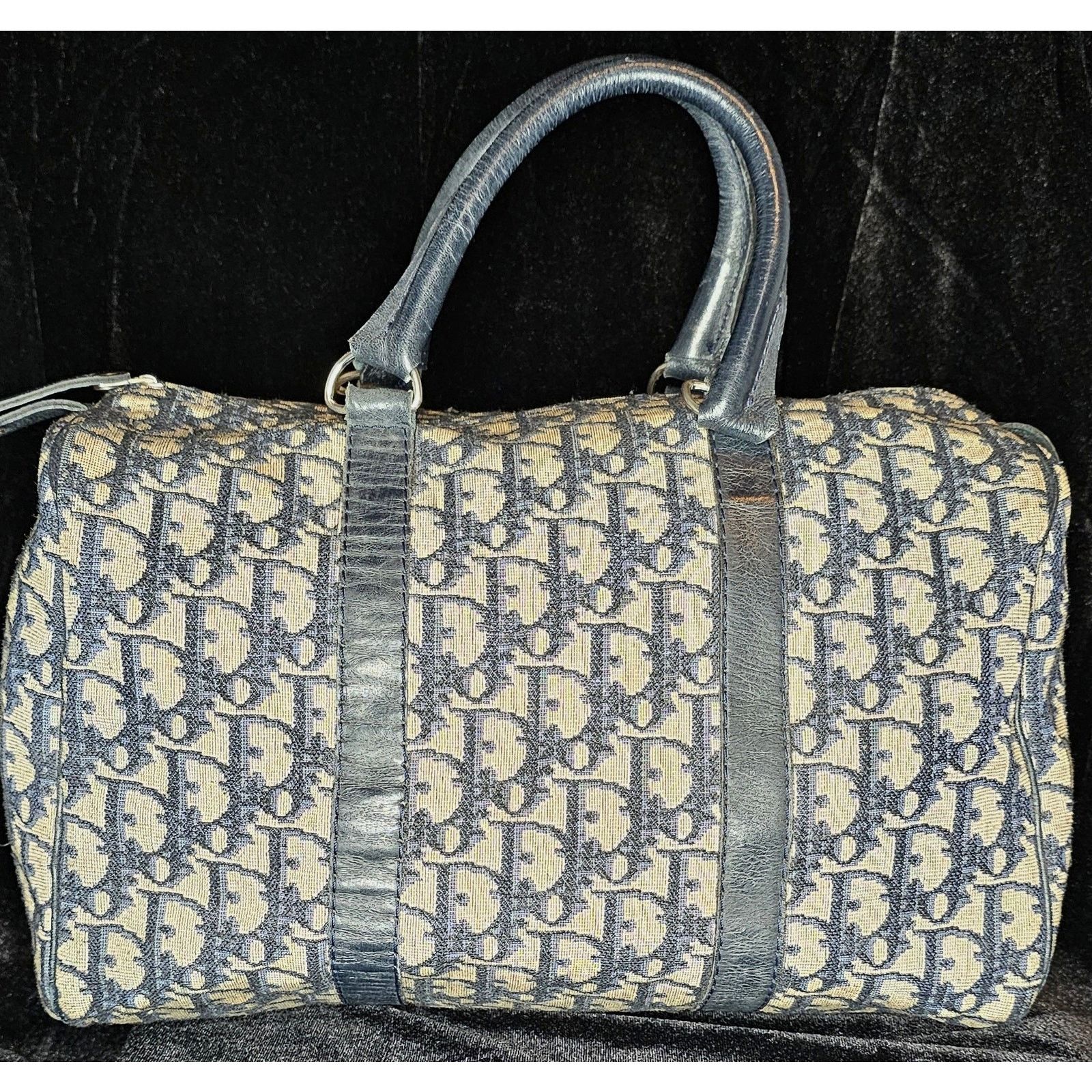 Dior Christian Dior Vintage Trotter Boston bag in navy blue Size ONE SIZE - 2 Thumbnail