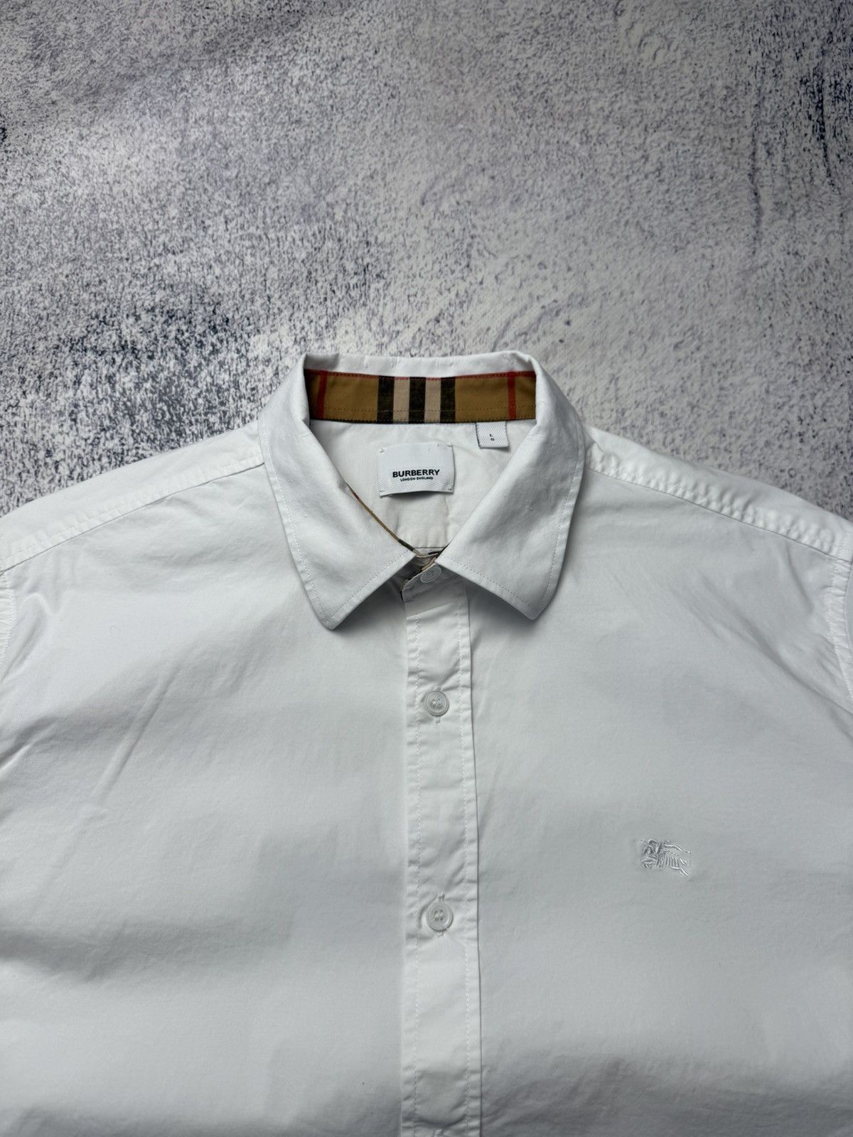 Burberry Burberry White Button Up Shirt Size US L / EU 52-54 / 3 - 6 Thumbnail
