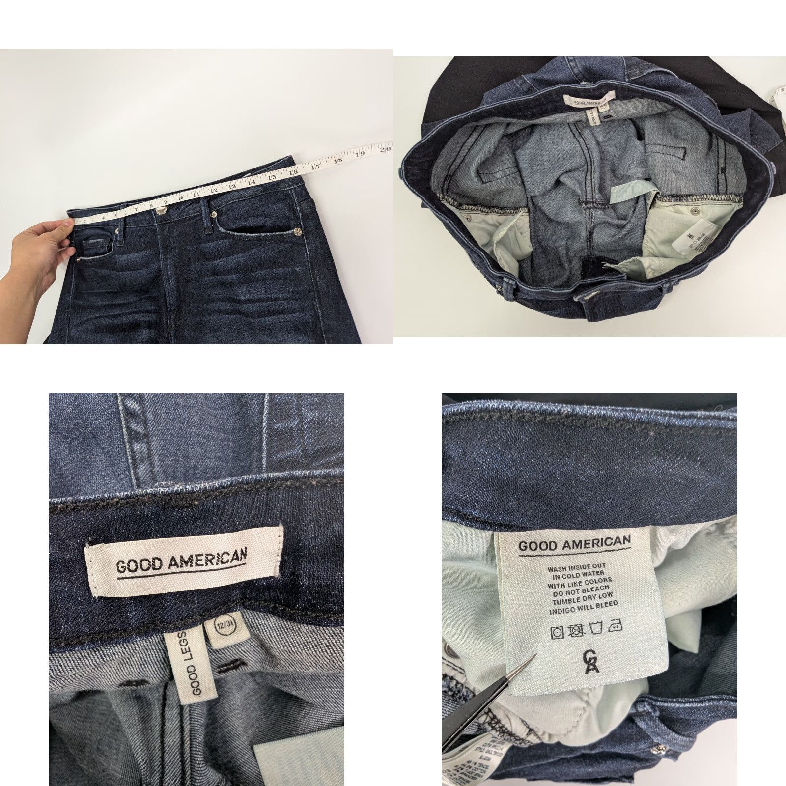 Good American Good American Good Legs Two Toned Black Bottom Colorblock Skinny Jeans Sz 12/31 Size 34" / US 12 / IT 48 - 8 Thumbnail