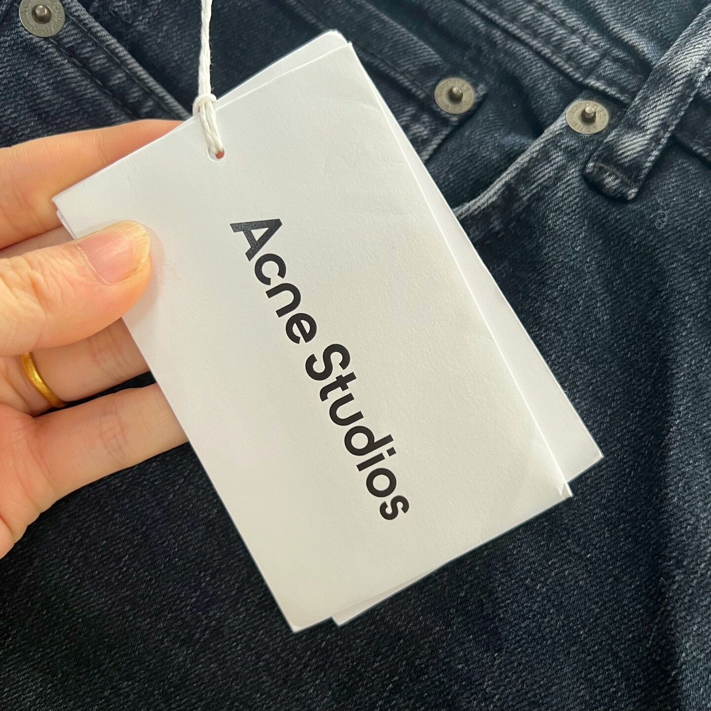 Acne Studios Acne Studios Dark Blue Straight Jeans Size US 31 - 3 Thumbnail