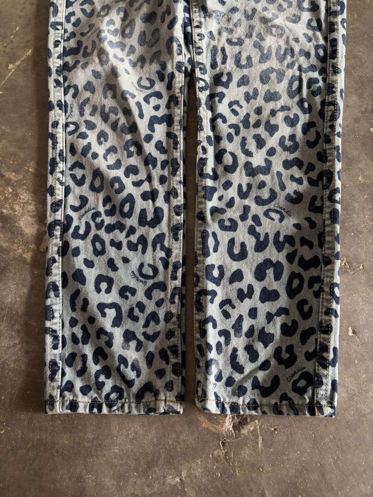 20471120 SUPER SICK LEOPARD CHEETAH OVERPRINT CO&LU JEANS Size US 28 / EU 44 - 9 Thumbnail