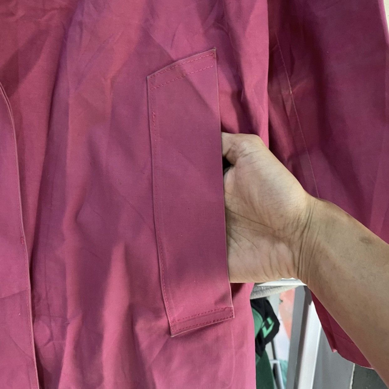 Mackintosh Archival Mackintosh Genuine Handmade Pink Cotton Rain Coat Size XXS / US 00 / IT 34 - 10 Thumbnail