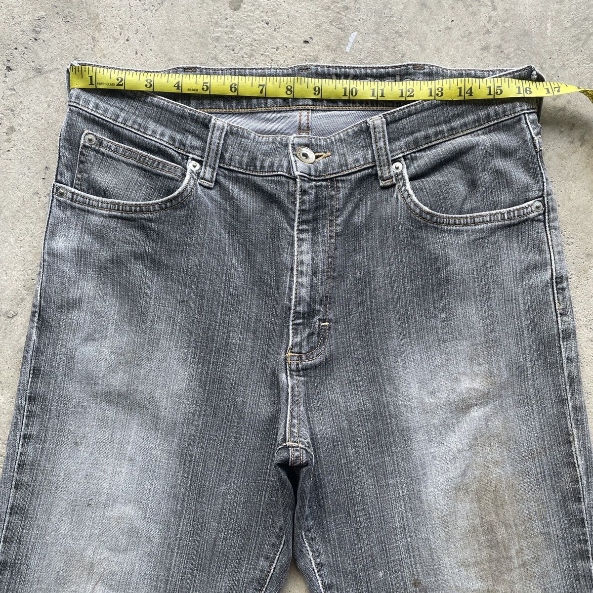 Wrangler W33 Vintage Wrangler Jean Distressed Faded Black Pants Denim Size US 33 - 6 Thumbnail