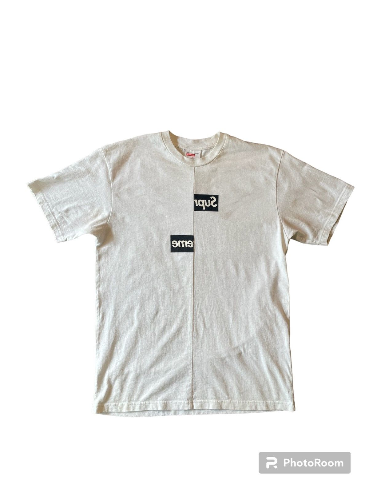 Supreme Supreme X Comme de Garçons Split box logo tee | Grailed