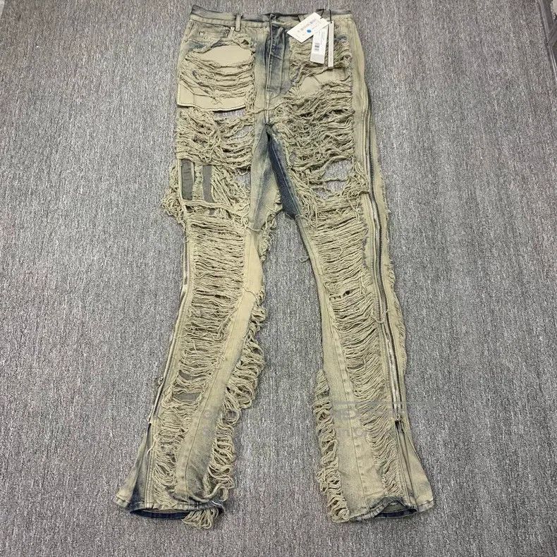 Rick Owens Rick Owens Eroded, destroyed, washed, old, zippered and sl Size US 34 / EU 50 - 1 Thumbnail