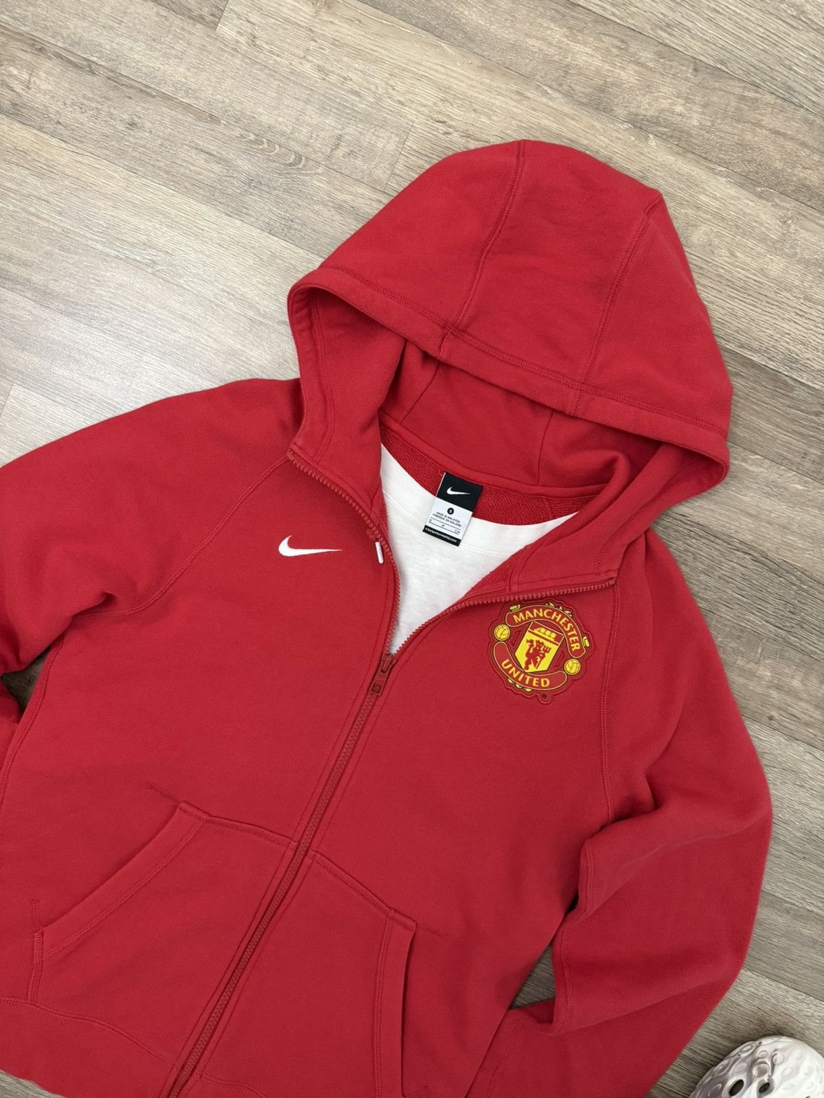 Nike Vintage Nike Y2K Manchester United Soccer Blokecore Hoodie Size US S / EU 44-46 / 1 - 7 Thumbnail