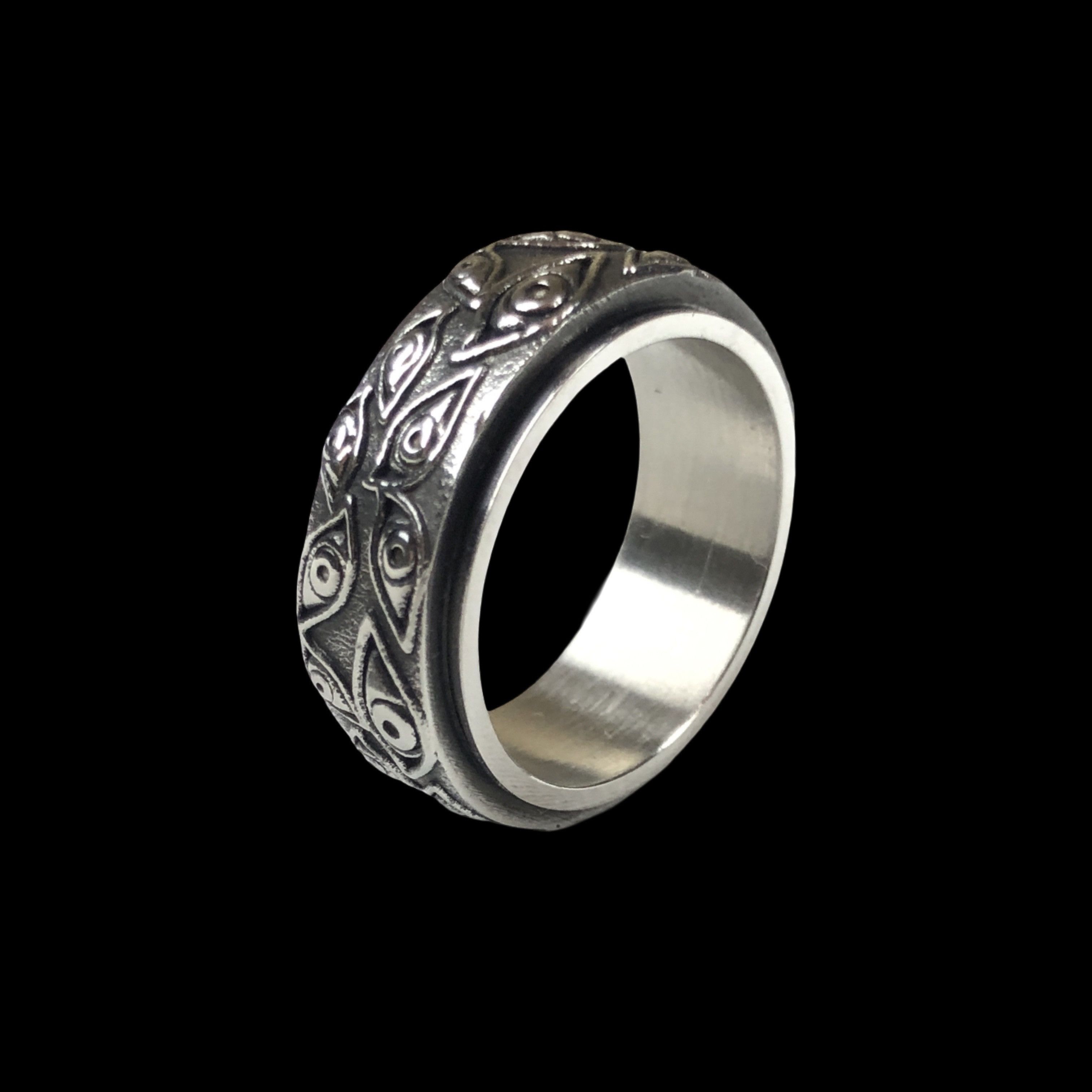 Jewelry Stainless Steel Ring Eyes Relaxing Gothic Punk Emo Y2K Size ONE SIZE - 1 Thumbnail