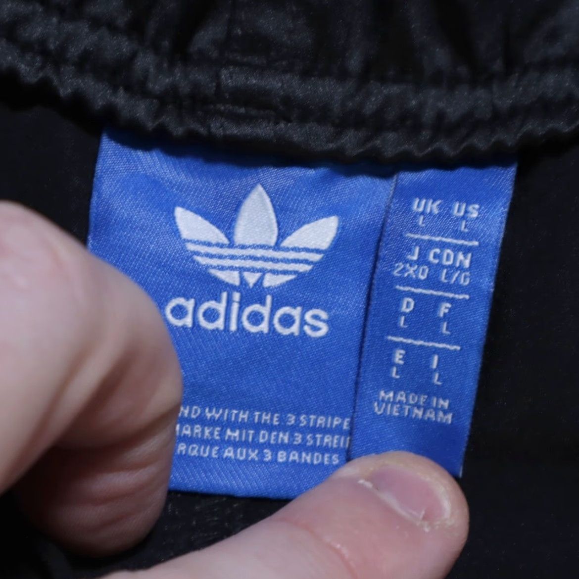 Adidas Adidas Snap Up Rip Off Warm Up Polyester Satin Basketball Pants Black Men's L Size US 33 - 5 Thumbnail