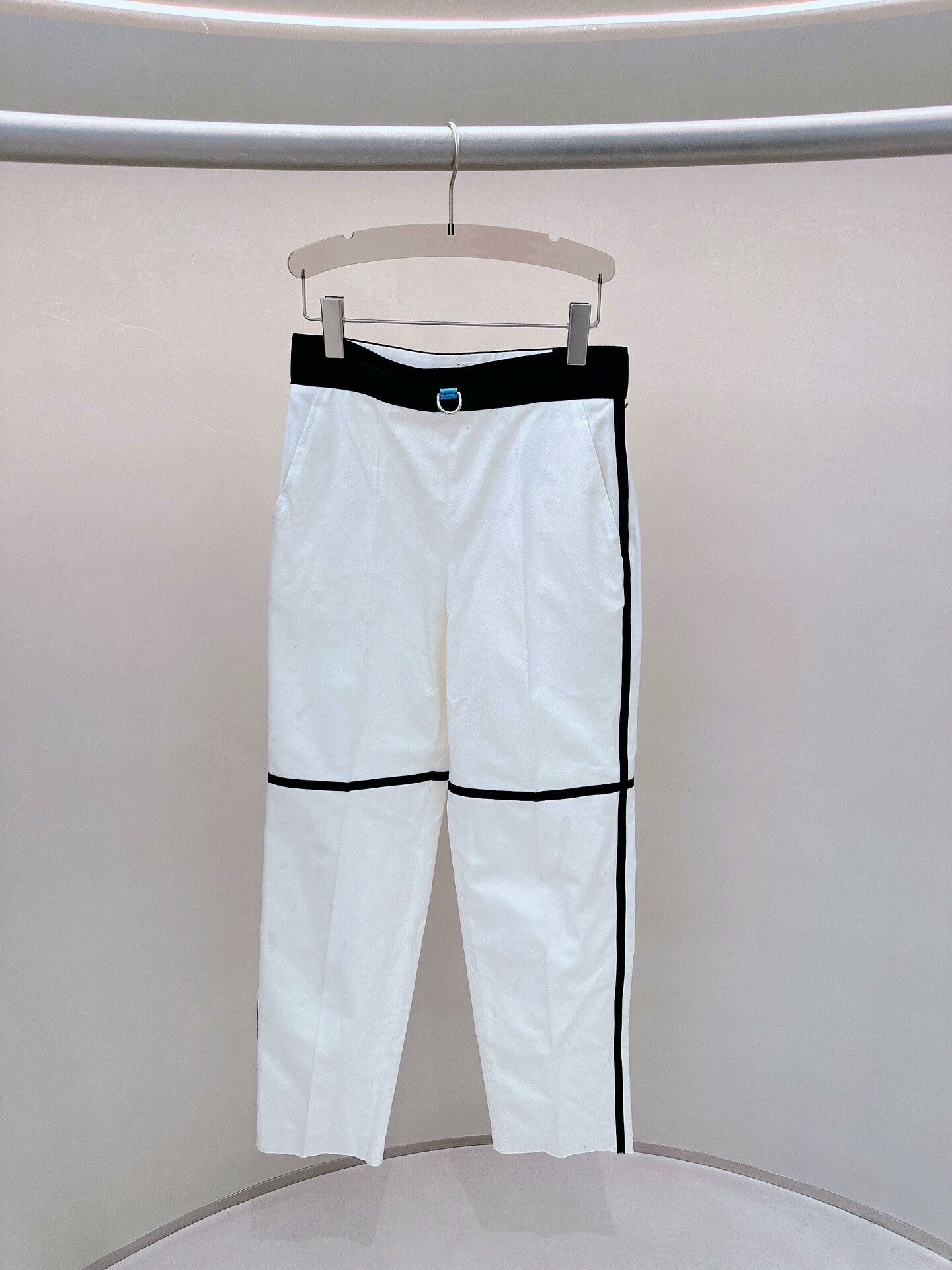 Hermes hermes white straight-leg pants size 36 Size US 36 / EU 52 - 1 Thumbnail