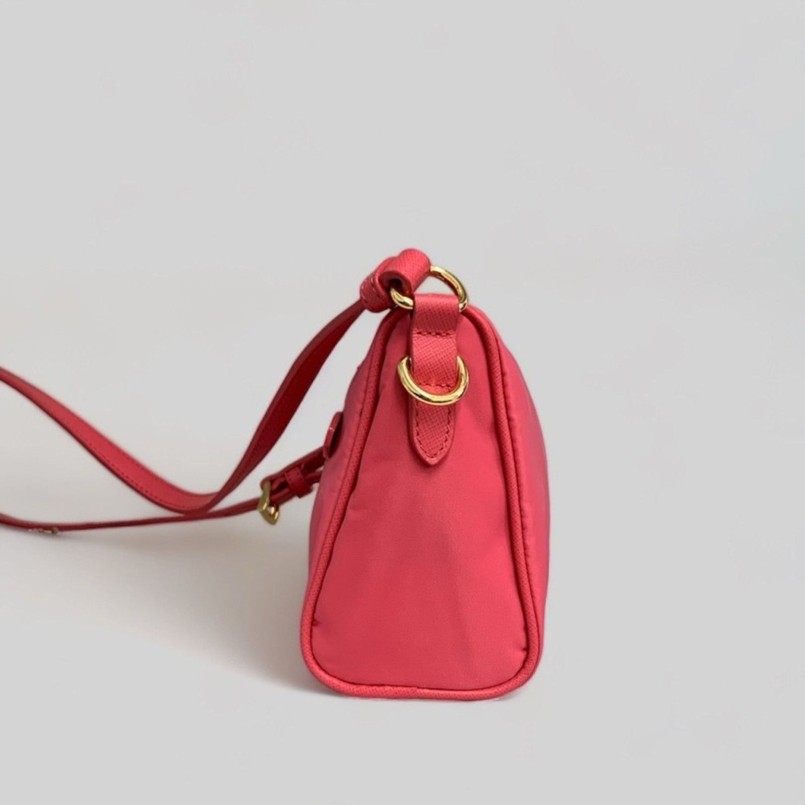 Prada PRADA BN1834 Tessuto Saffiano Nylon Shoulder Bag Peonia Pink Size ONE SIZE - 4 Thumbnail