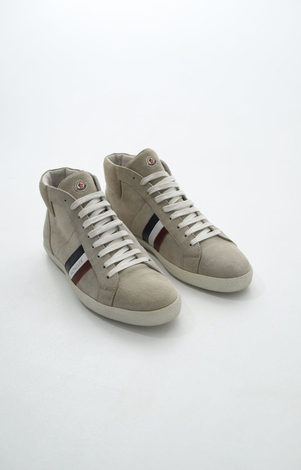 Moncler MONCLER Sneakers Suede Hi Top Shoes Patch Logo RWB Stripe Size US 10 / EU 43 - 2 Thumbnail