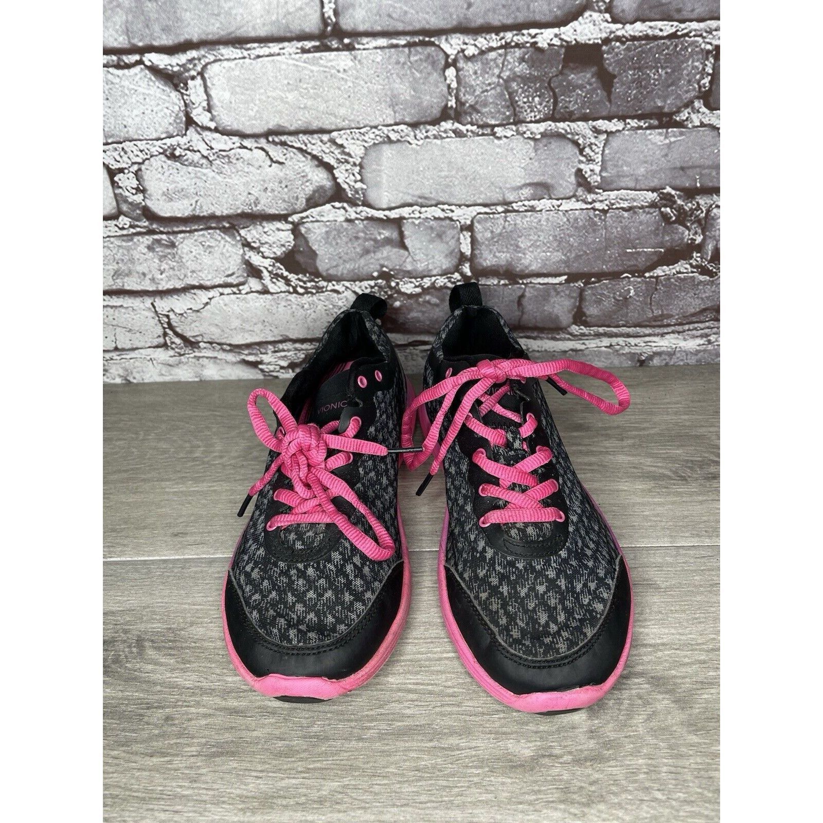Other Vionic Python Black Pink Lace Up Comfort Athletic Sneakers W Size US 7.5 / IT 37.5 - 17 Thumbnail