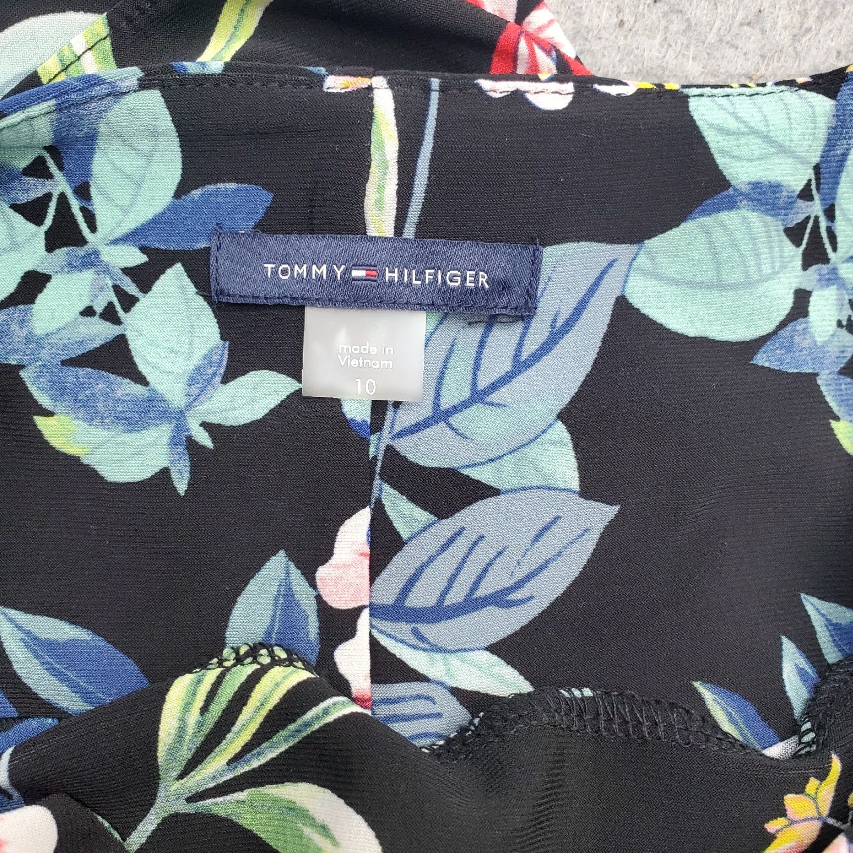 Tommy Hilfiger Tommy Hilfiger Tank Dress Womens Size 10 Multicolor Floral Overlay Sleeveless Ruffle Hem Midi Dress Size L / US 10 / IT 46 - 7 Thumbnail