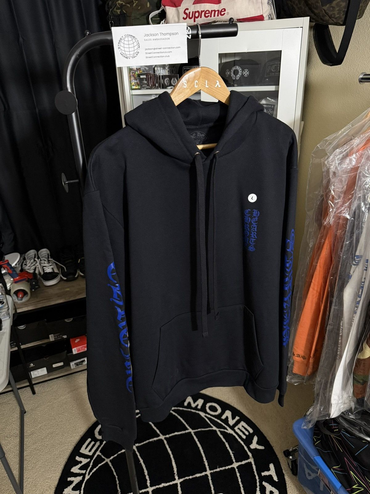 Chrome Hearts CHROME HEARTS VERTICAL LOGO DODGER BLUE PRINT SIZE LARGE Size US L / EU 52-54 / 3 - 2 Thumbnail