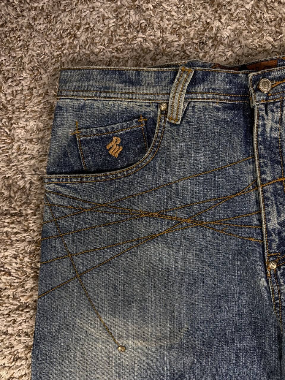 Rocawear Rocawear Y2K Baggy Jeans Hip Hop Panel Seam Patched Faded Size US 36 / EU 52 - 6 Thumbnail