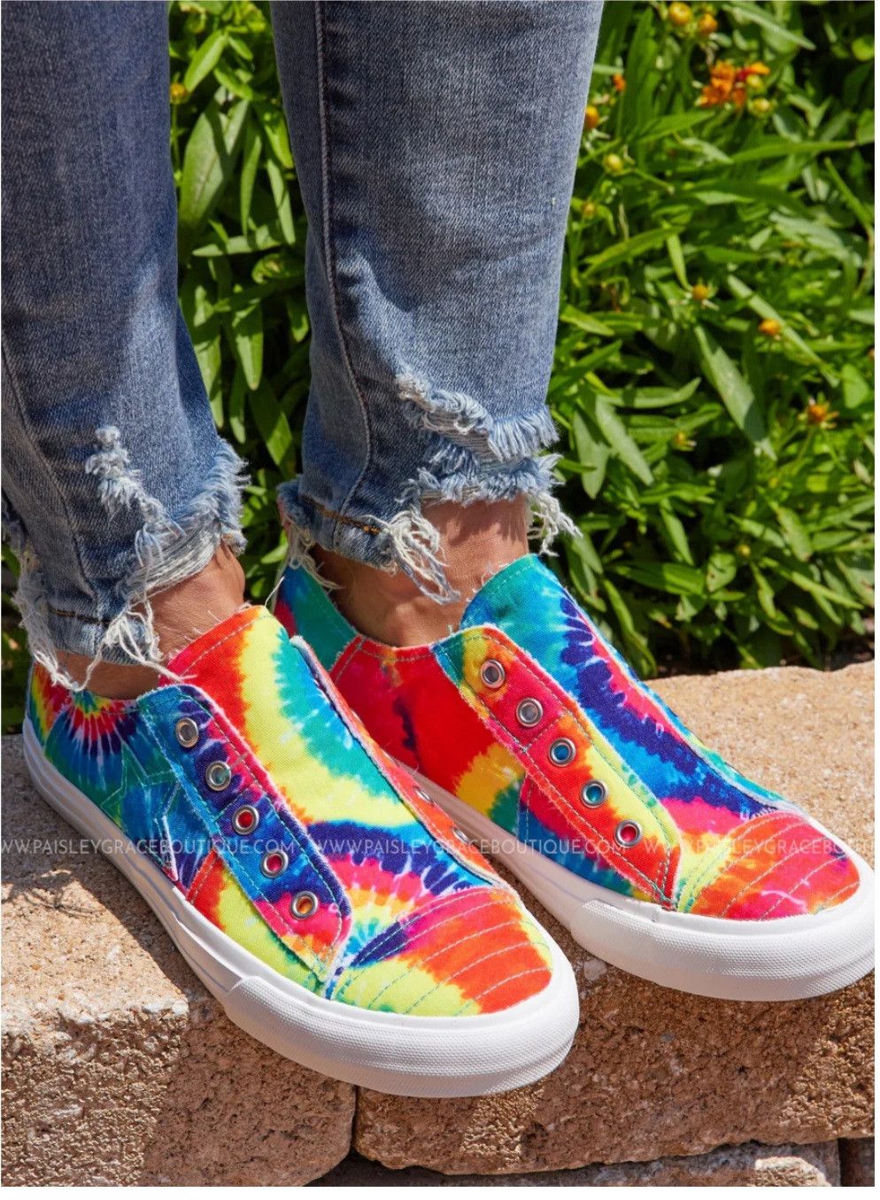 Other Gypsy Jazz multi-colored tie-dye slip-on canvas sneakers Size US 8 / IT 38 - 3 Thumbnail