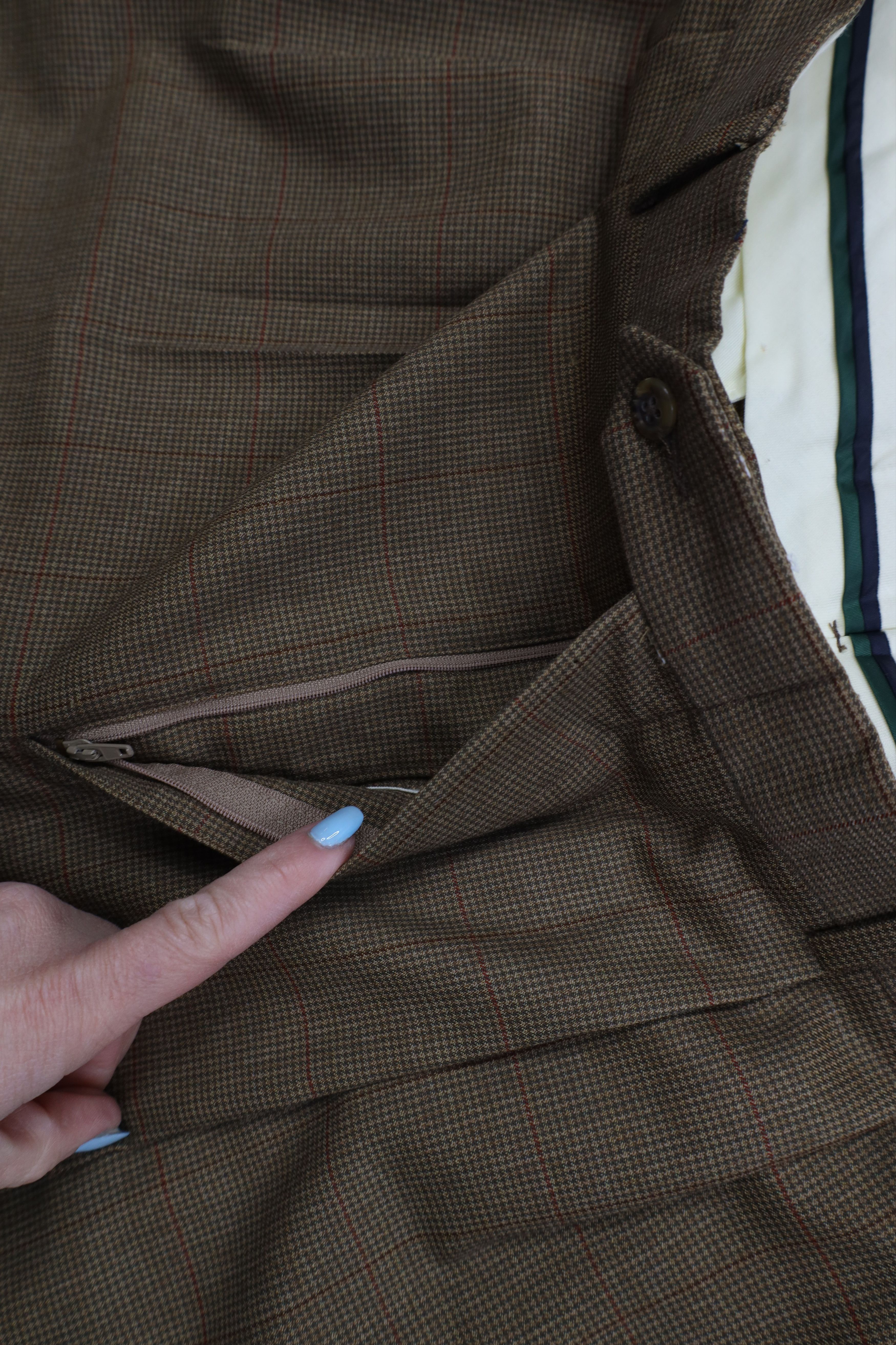 Tommy Hilfiger Vintage 90s Tommy Hilfiger Wool Knit Wide Leg Chino Pants Size US 36 / EU 52 - 8 Thumbnail