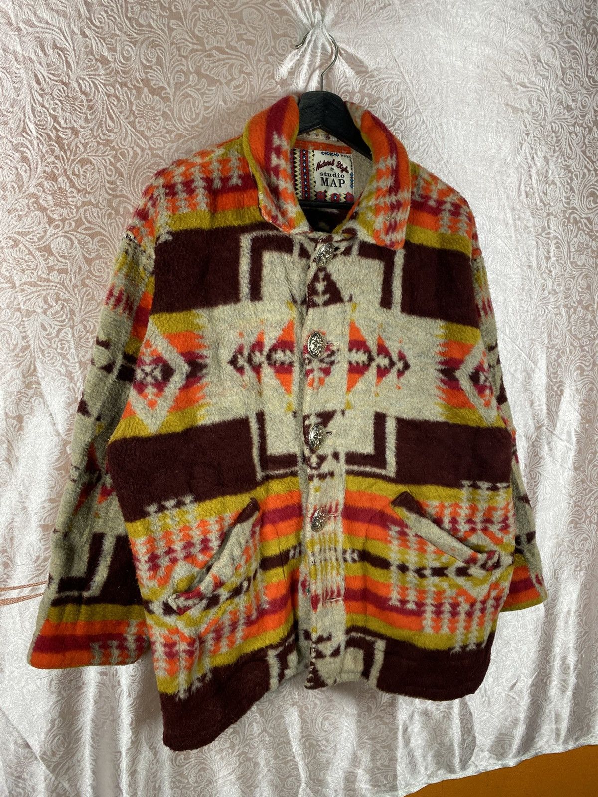 Vintage Vintage Studio MAP Native Pattern Wool Jacket Southwestern Size M / US 6-8 / IT 42-44 - 5 Thumbnail