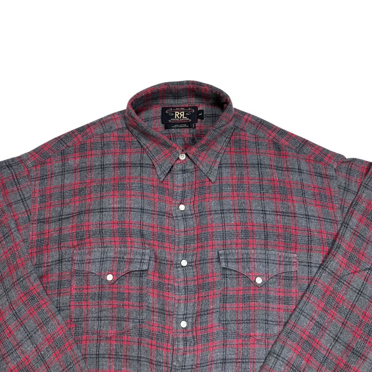 RRL Ralph Lauren RRL Ralph Lauren Western Snapp Button Plaid Falnnel Shirts Size US L / EU 52-54 / 3 - 5 Thumbnail
